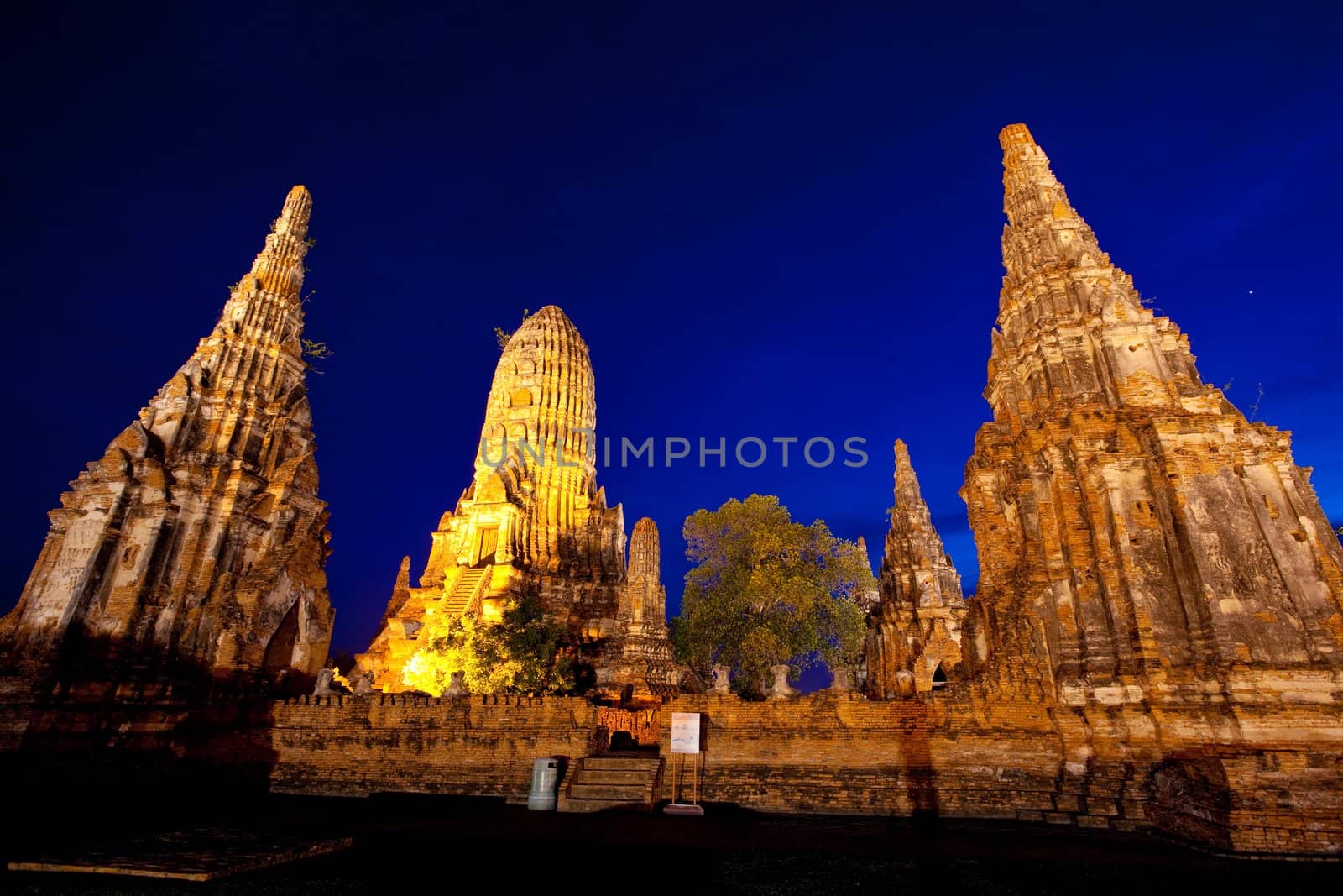Wat Chaiwattanaram, the historical temple in Ayutthaya, Thailand