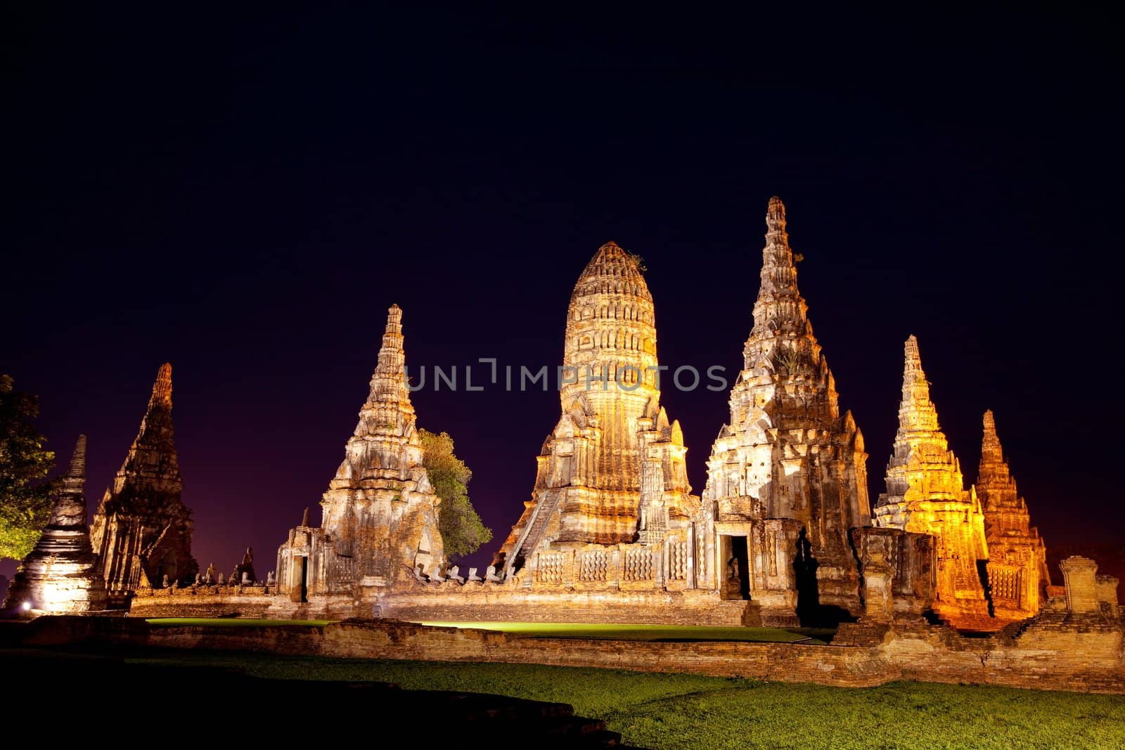 Wat Chaiwattanaram, the historical temple in Ayutthaya, Thailand