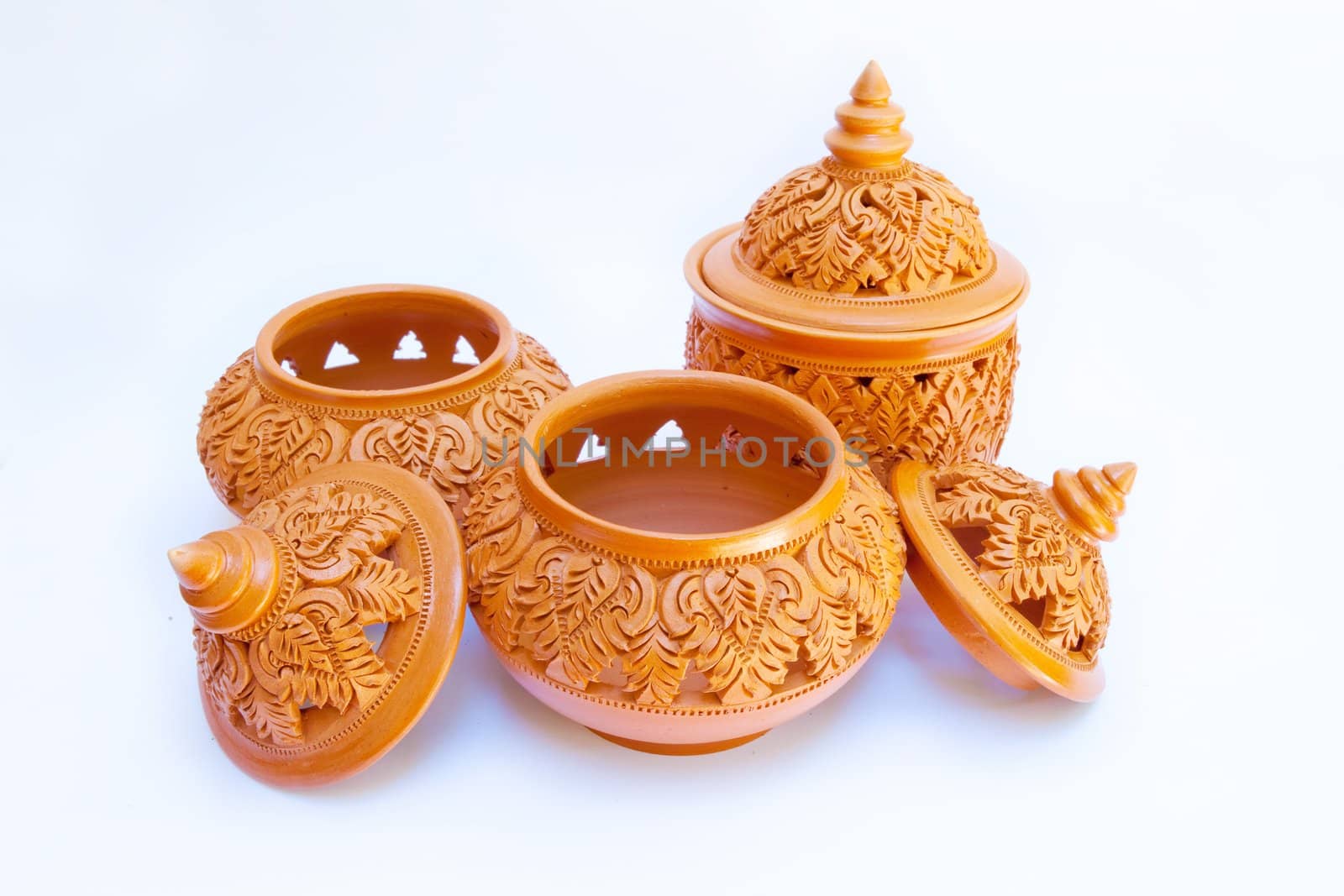 Rustic handmade on white background