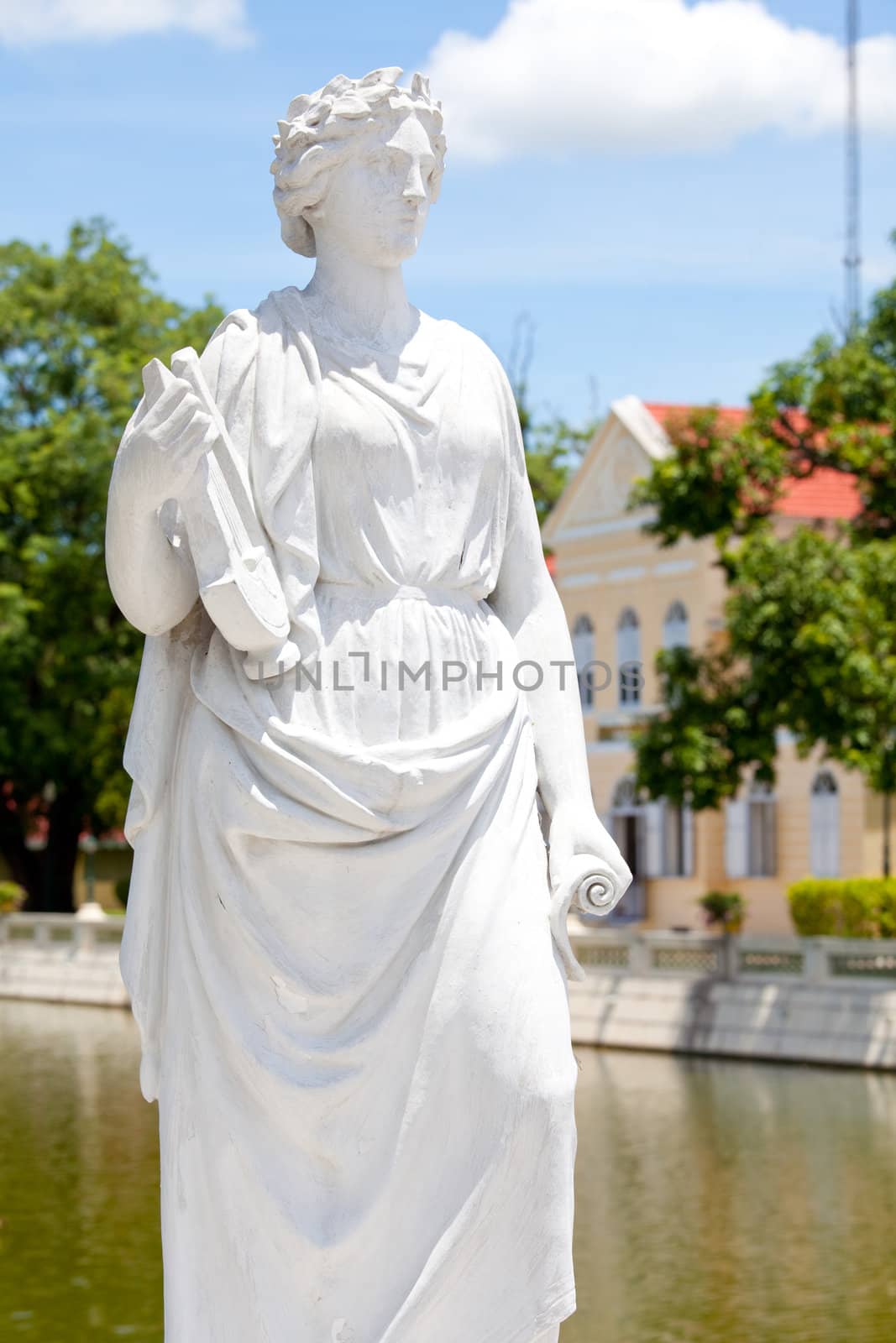 white classical marble statue