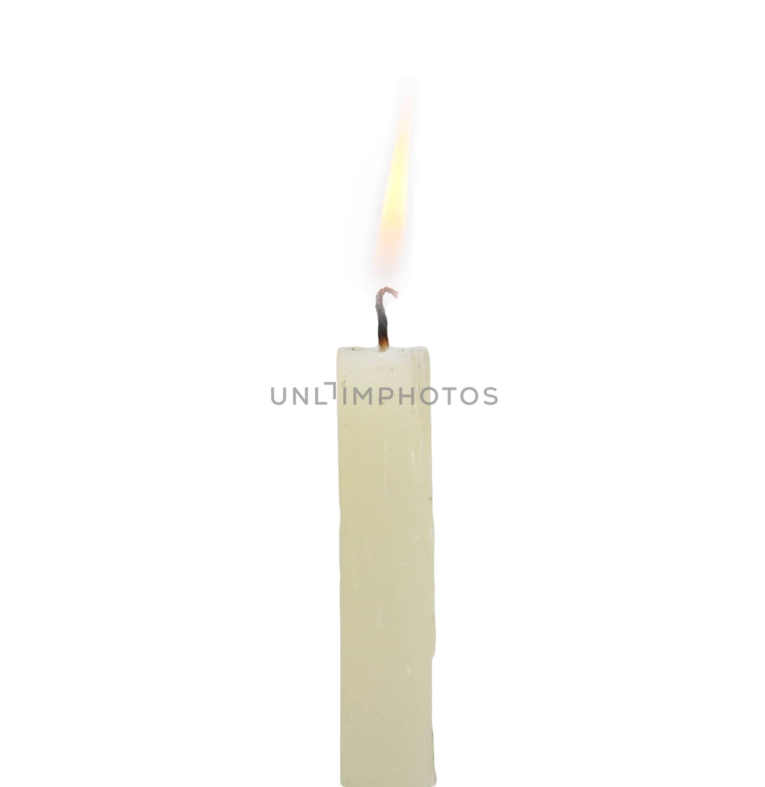 candle on a white background