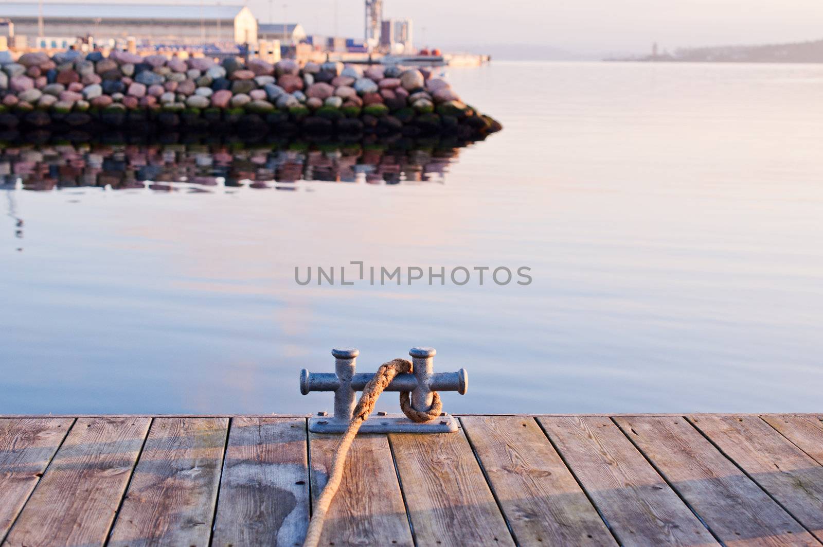 Cleat on a pier by Nanisimova