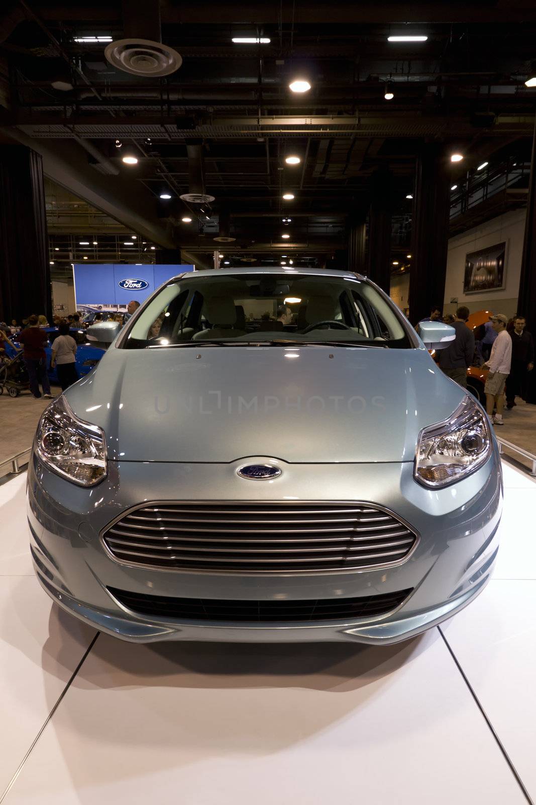 HOUSTON - JANUARY 2012: The Ford Focus Electric car at the Houston International Auto Show on January 28, 2012 in Houston, Texas.