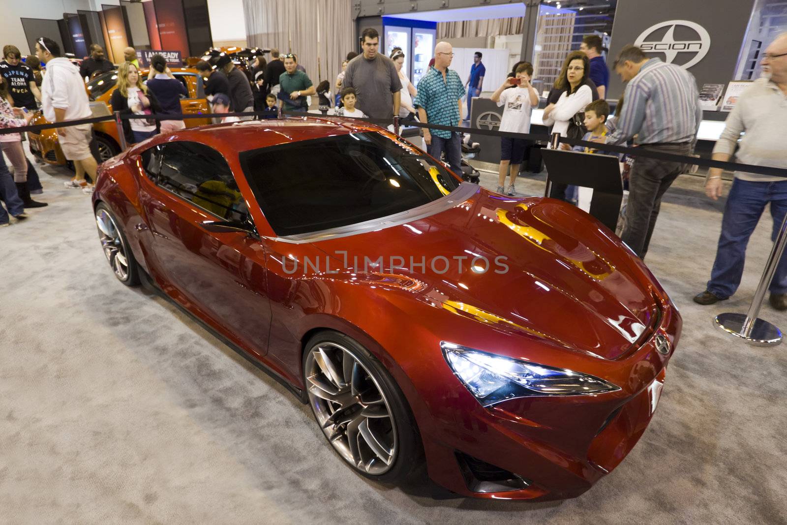 HOUSTON - JANUARY 2012: The 2012 Scion FR-S Concept sports car at the Houston International Auto Show on January 28, 2012 in Houston, Texas.