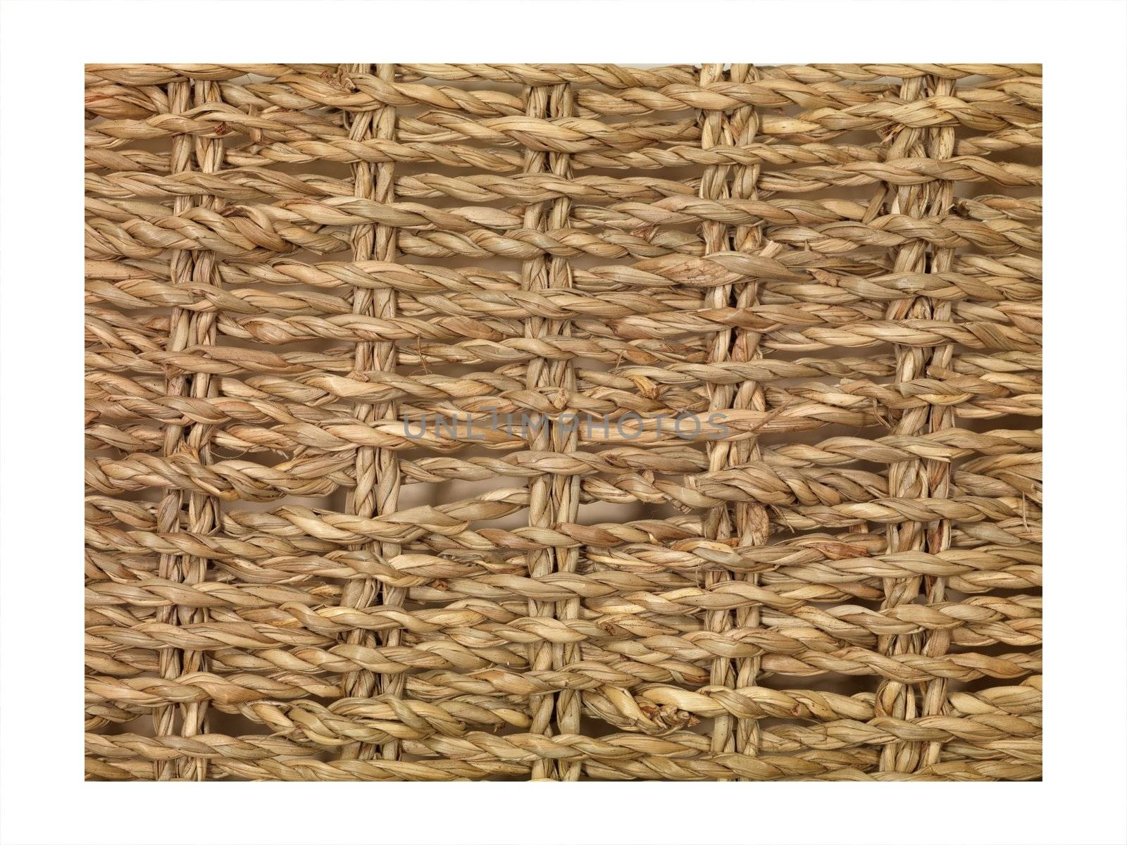 Woven baskets isolated against a white background