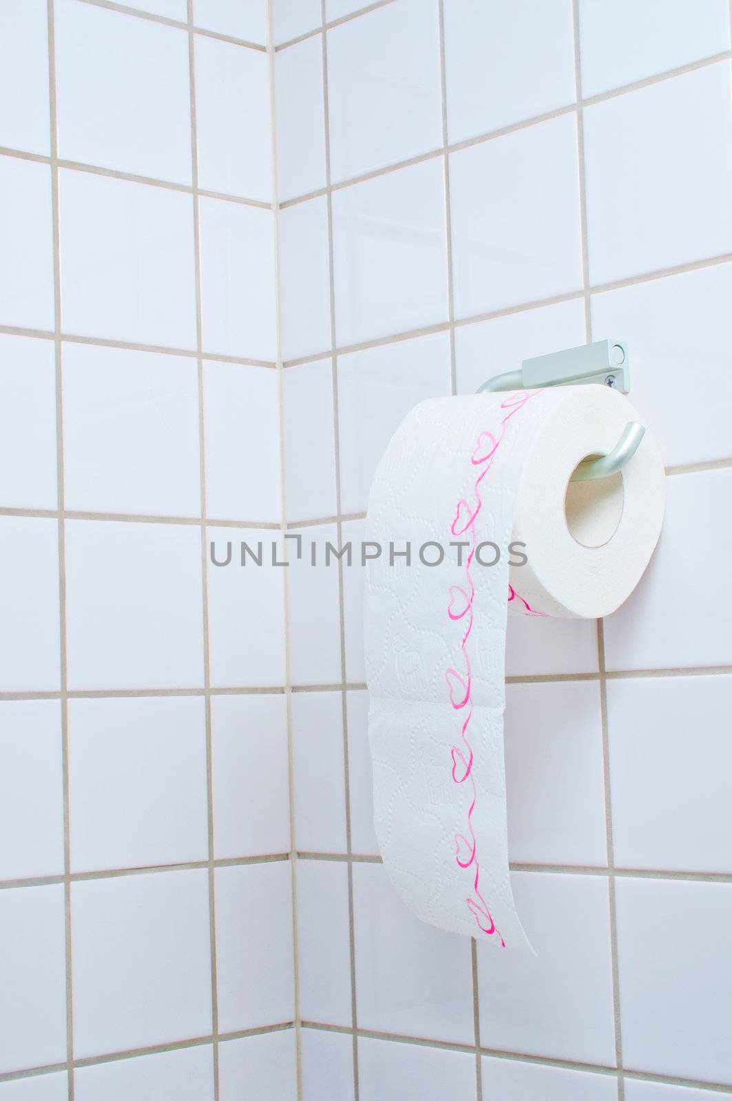 Toilet paper on a holder by Nanisimova