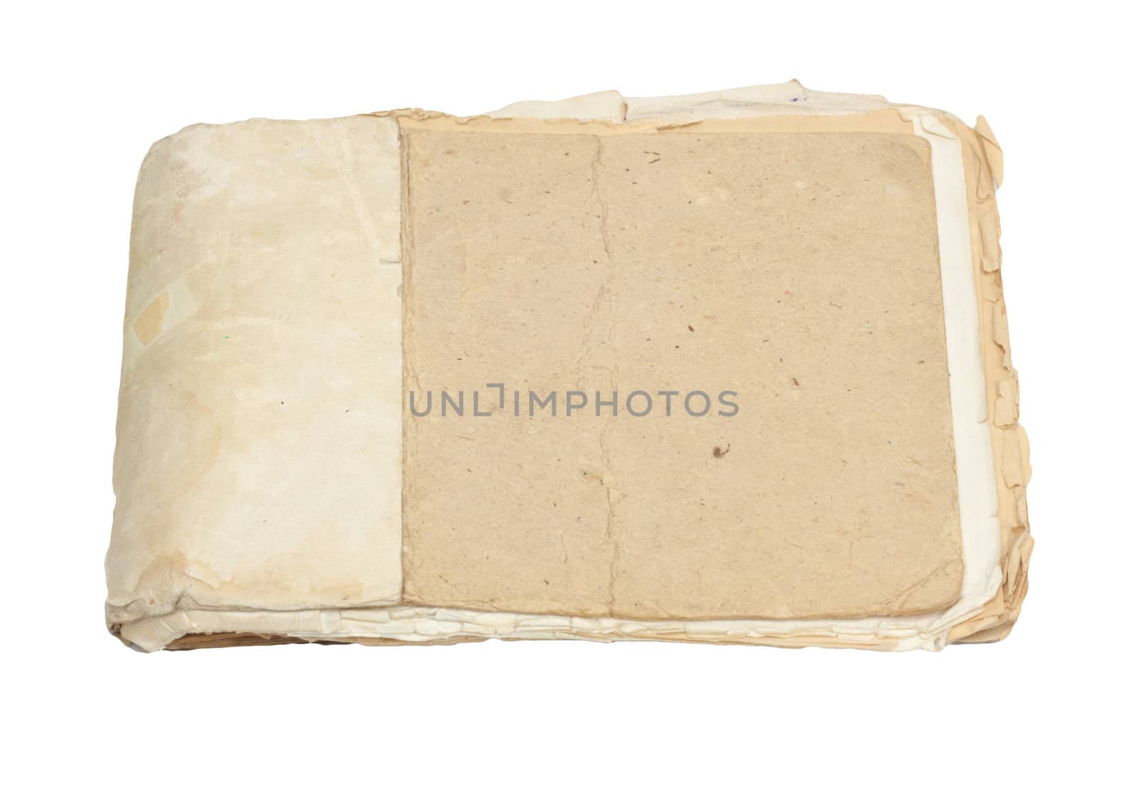 Old paper isolated on white 