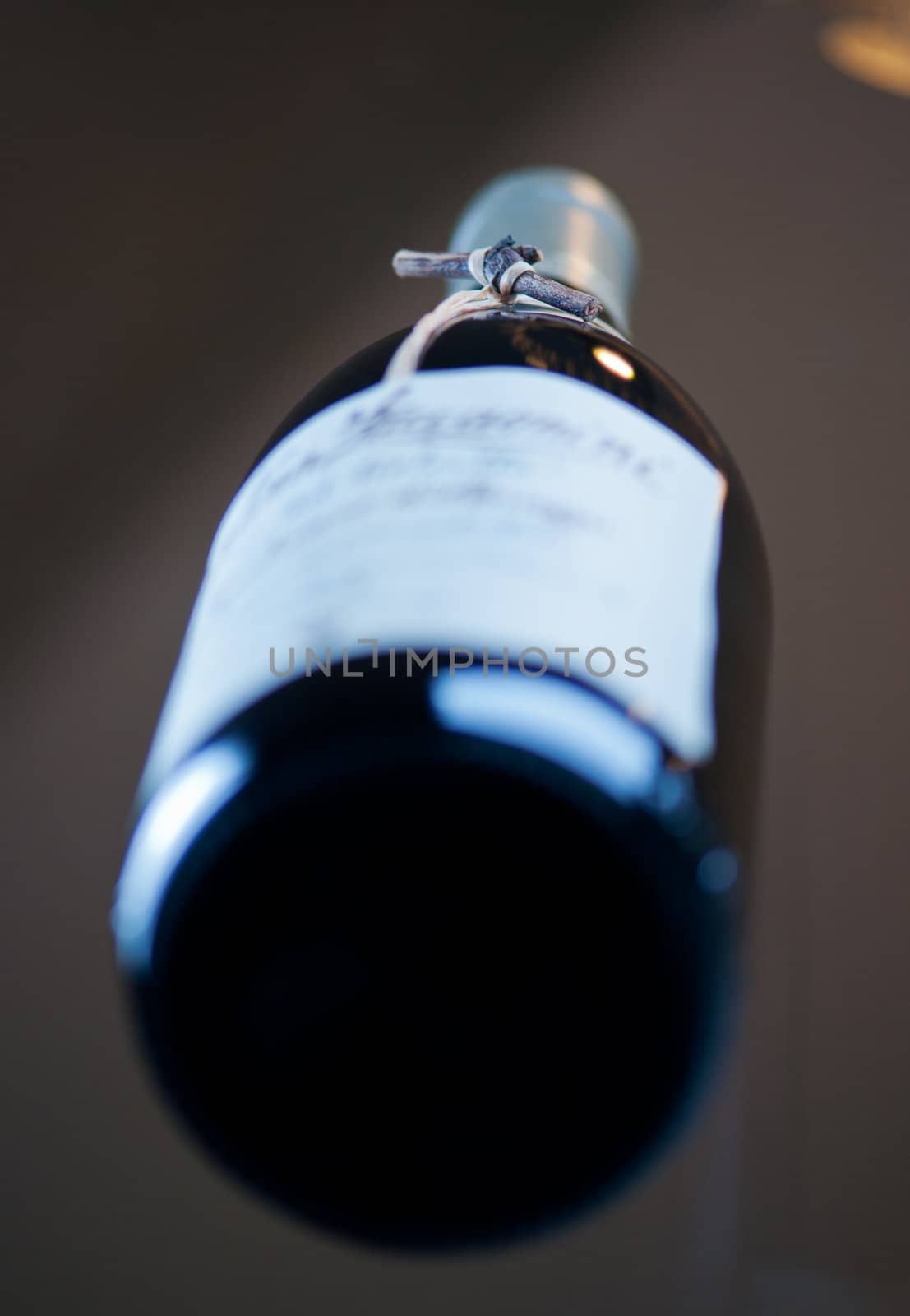 Red wine bottle  shallow depth field by Nanisimova