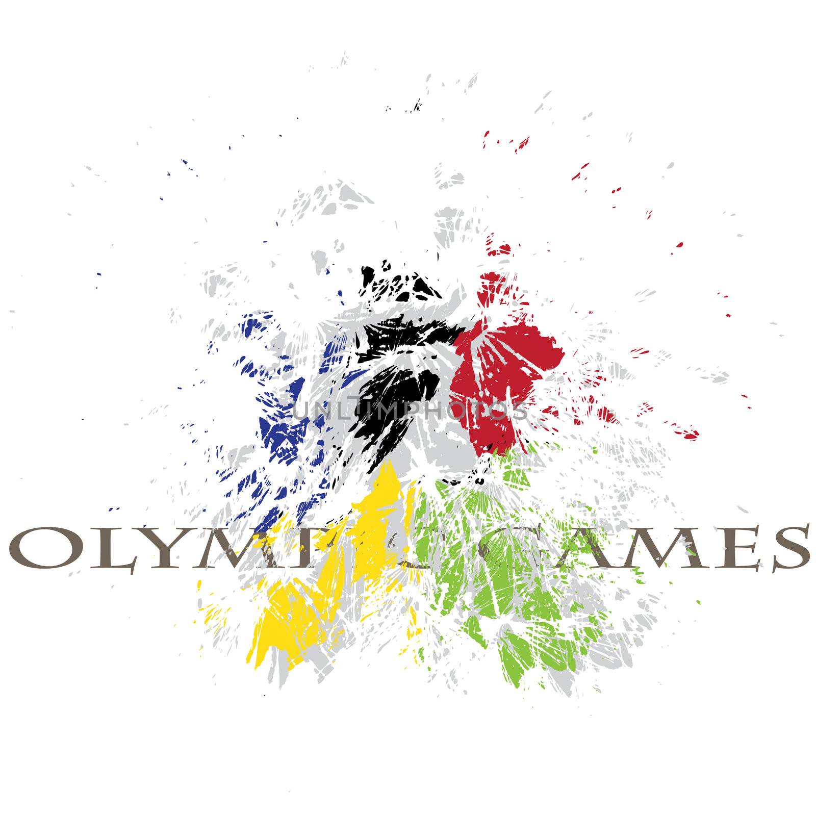 fine image with nice explosion of olympic colors