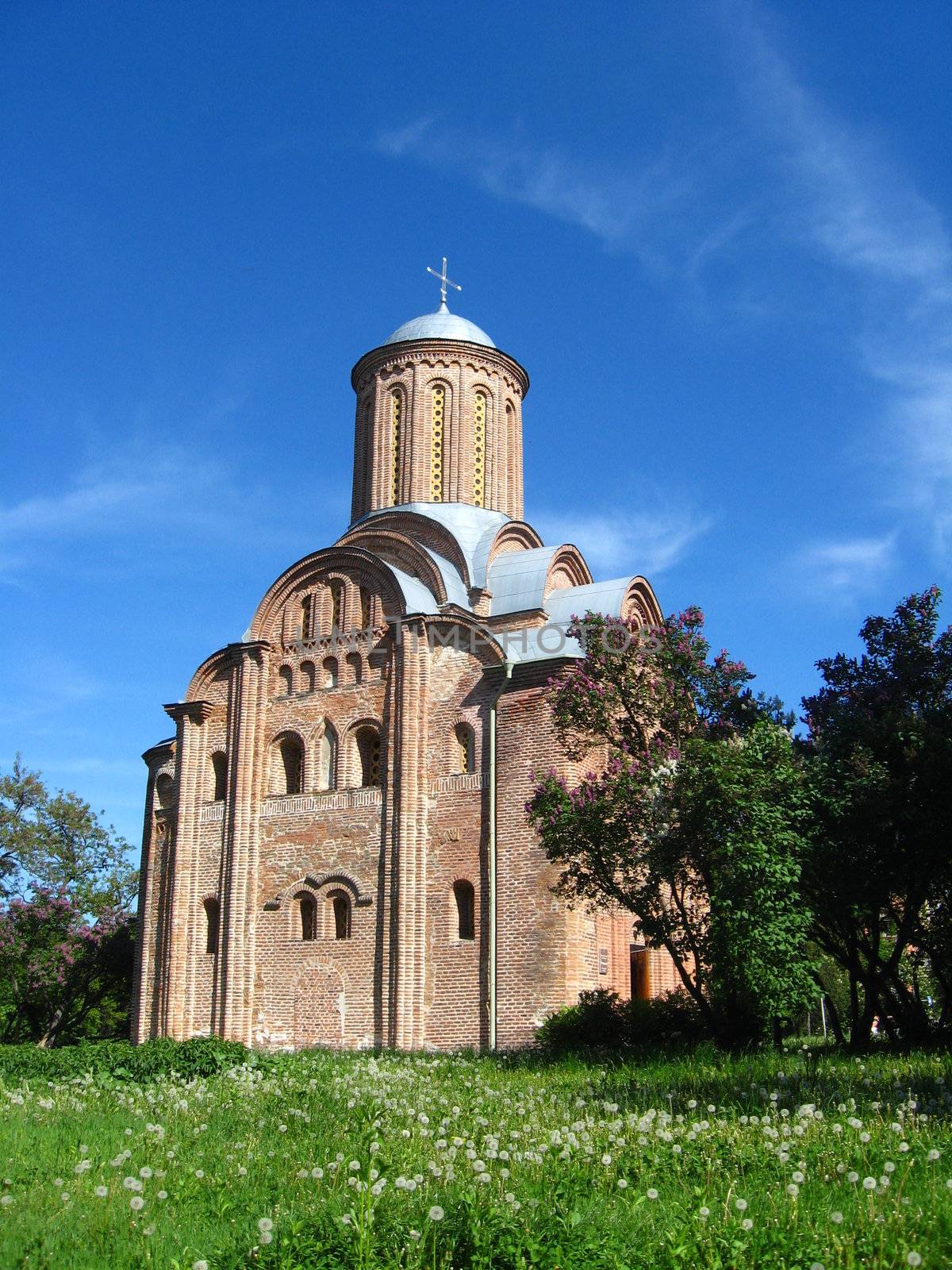 Beautiful church on a background of the blue sky