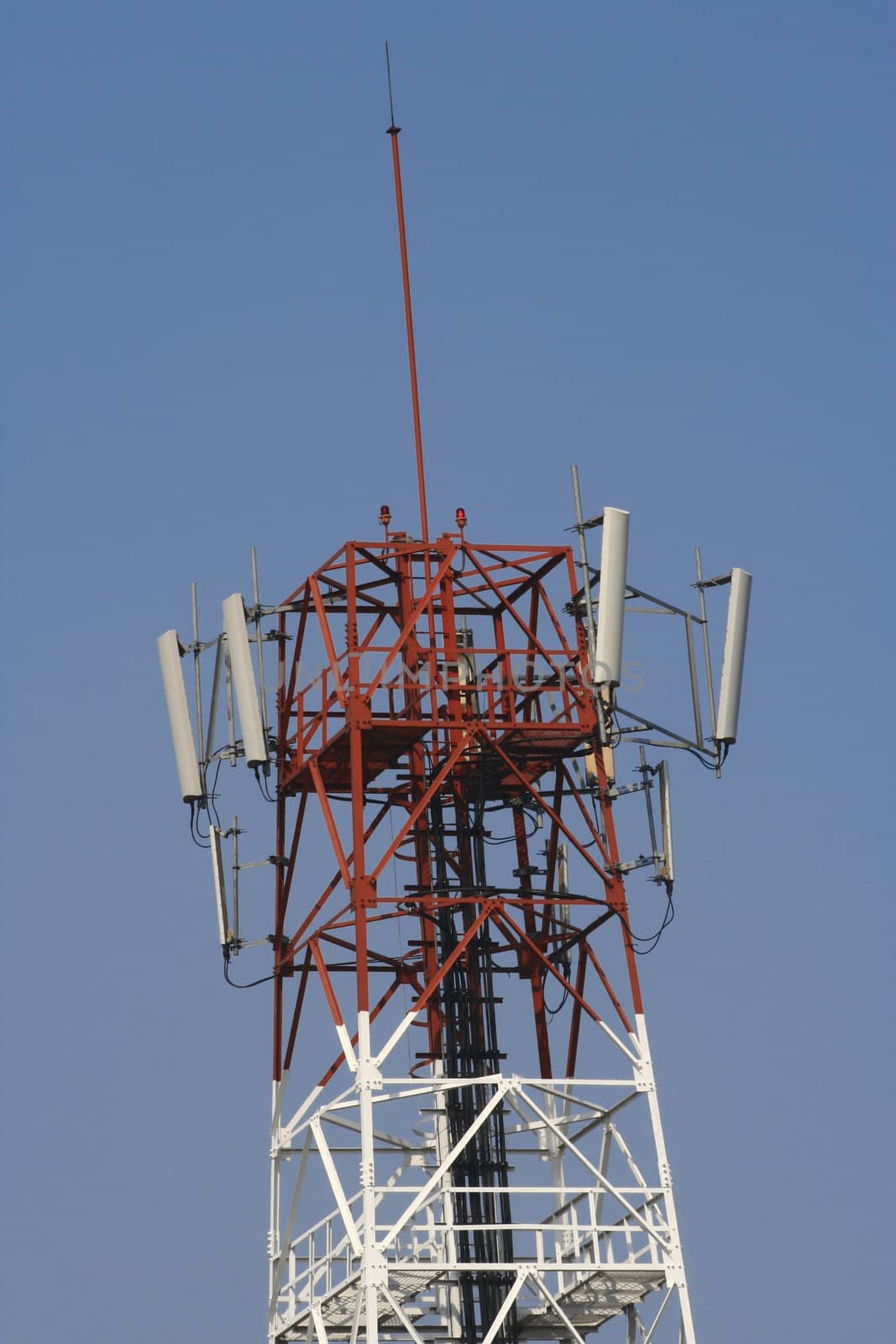 Mobile phone communication repeater antenna tower by pinkblue