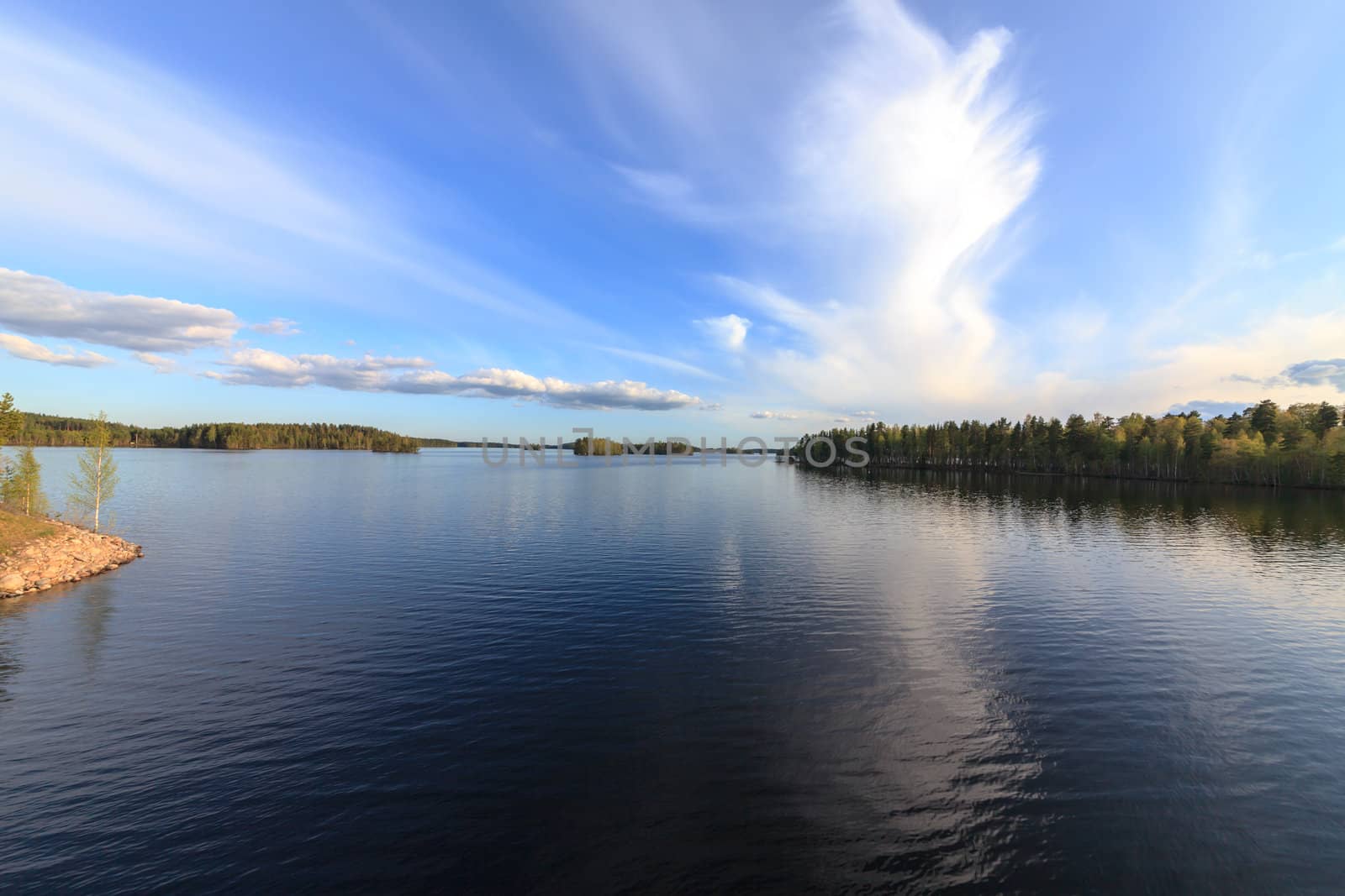 Blue Lake and Sky, wide-angle