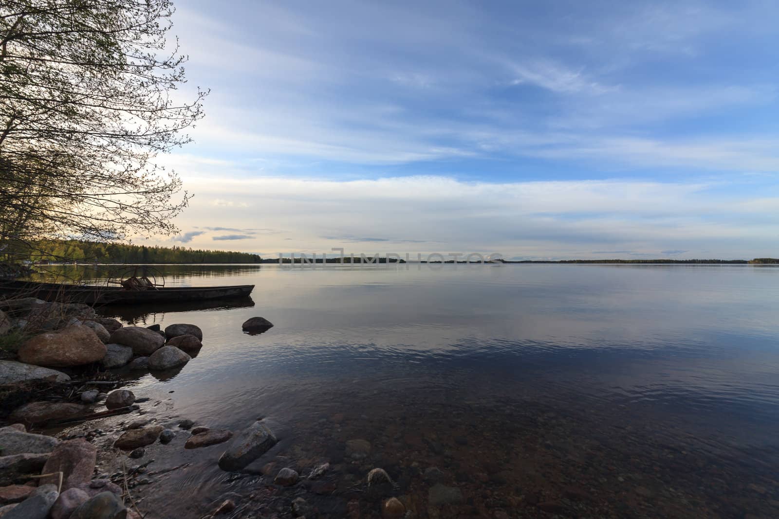 Blue Lake and Sky, wide-angle