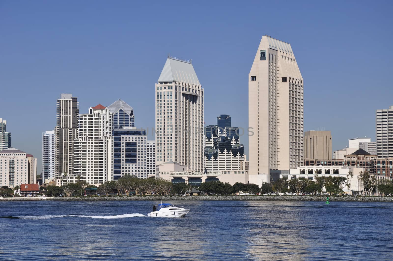 Speed Boat and Buildings by PJ1960