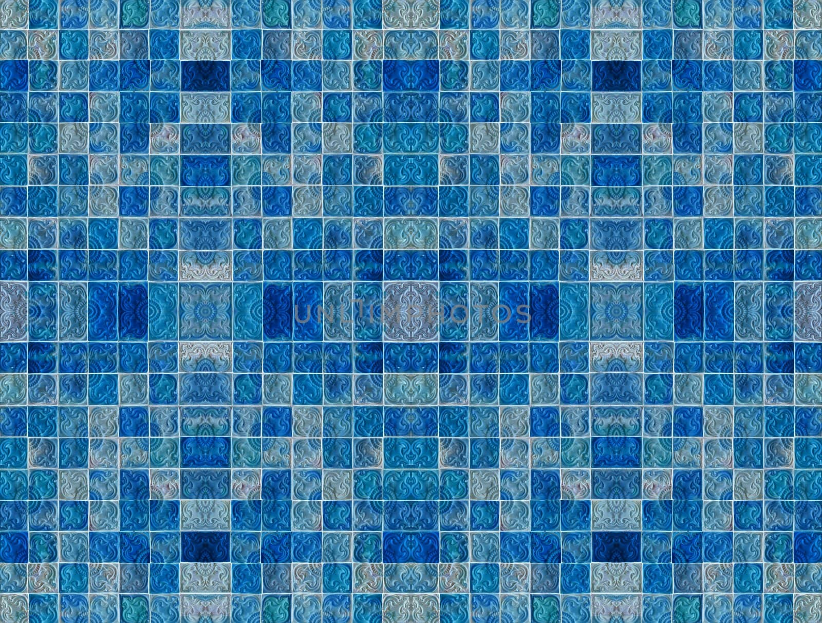 The vintage ceramic tiles wall decoration, retro background