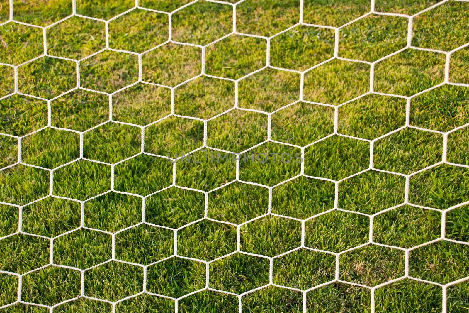 Close up football goal