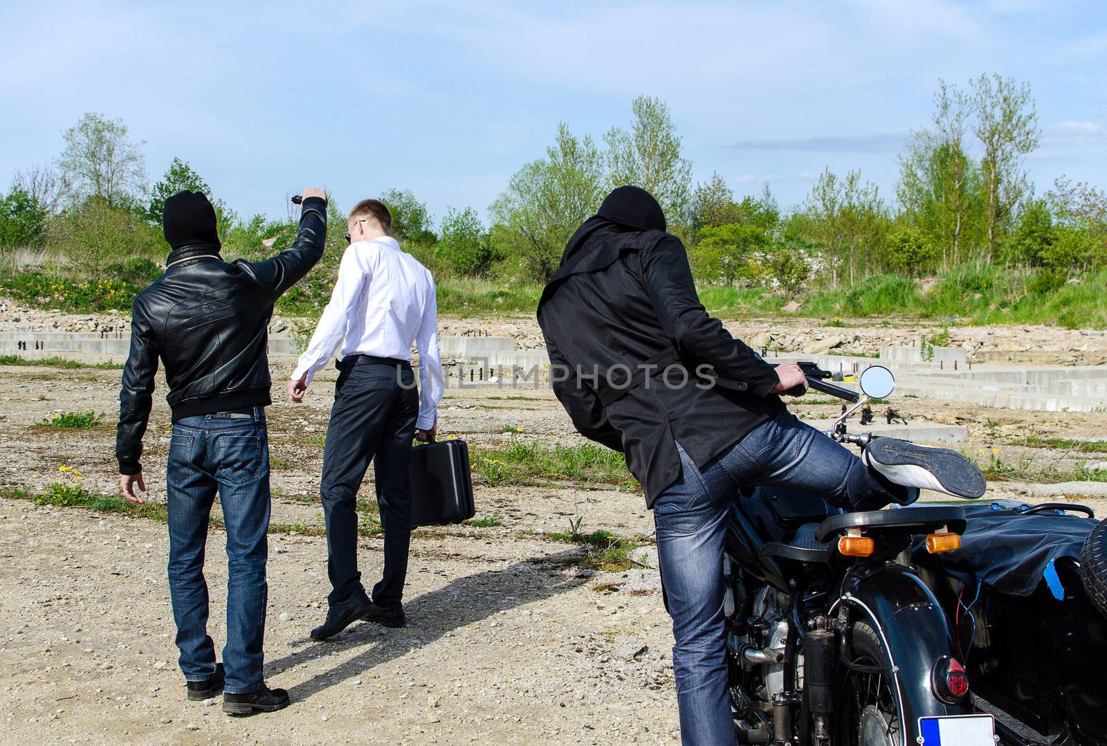 Two bandits kidnapped a businessman with a suitcase by dmitrimaruta