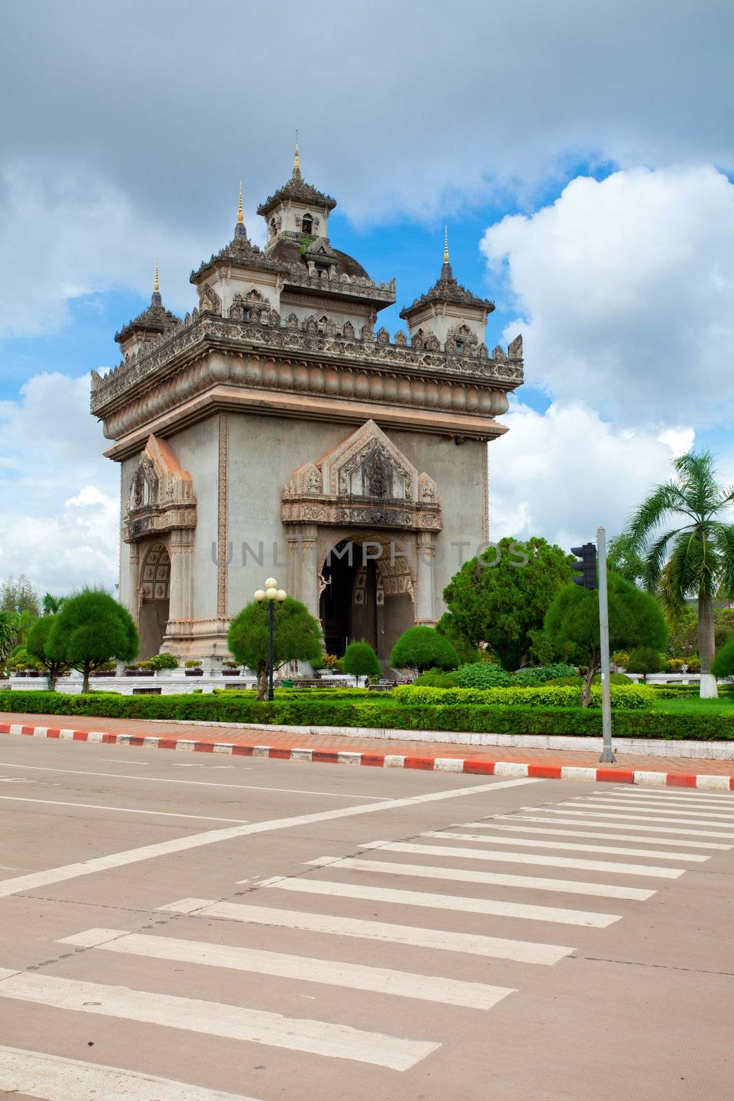 Patuxai monument in Vientiane, Laos