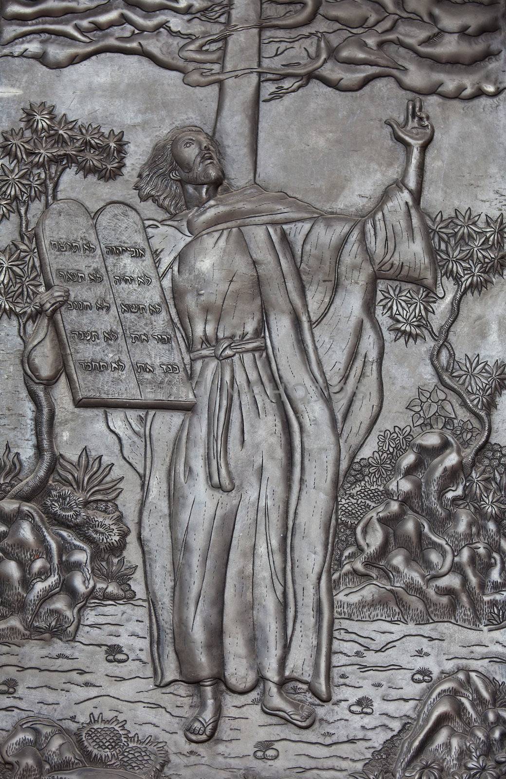 jesus silver carve art background