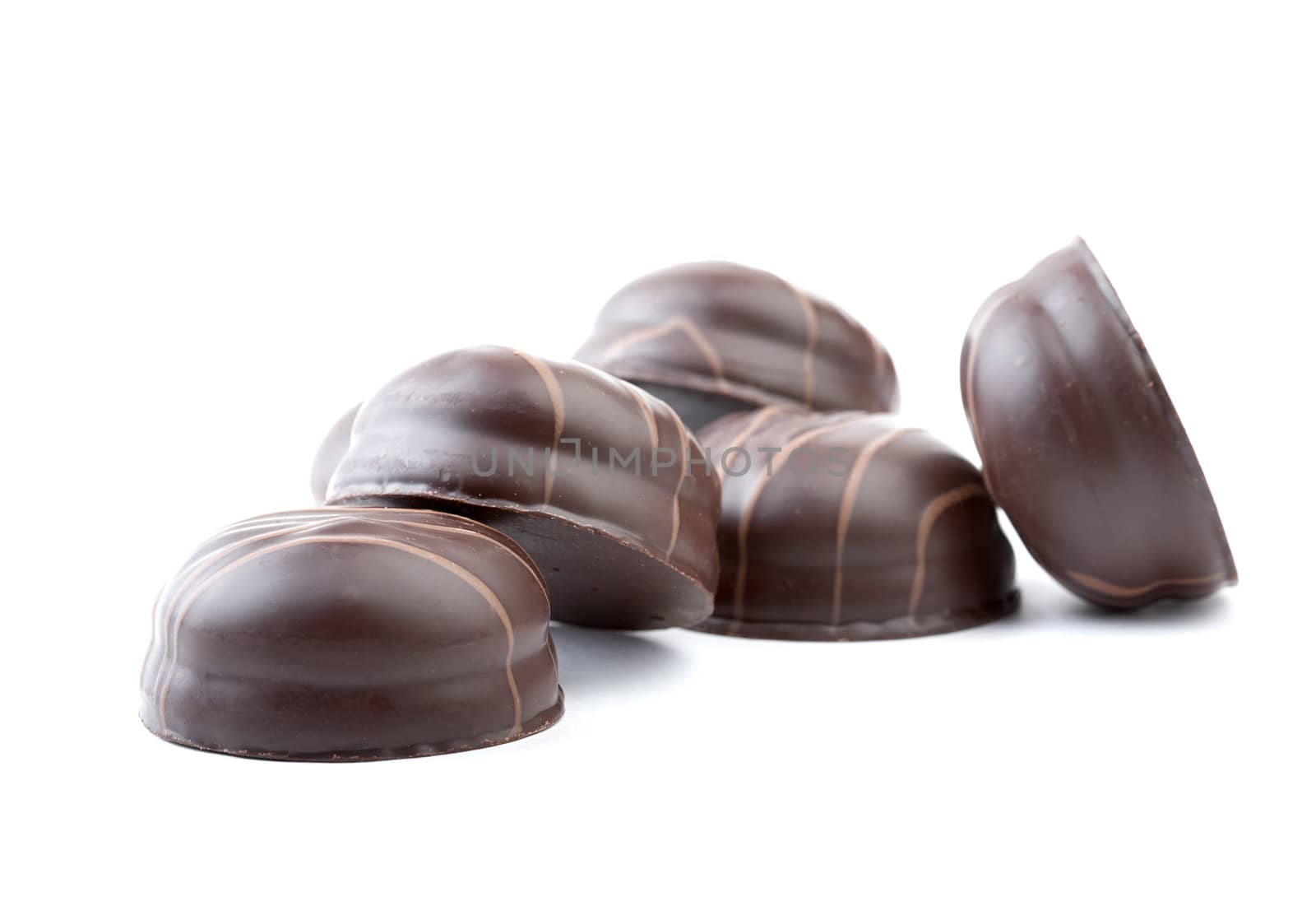 Chocolates isolated on a white background