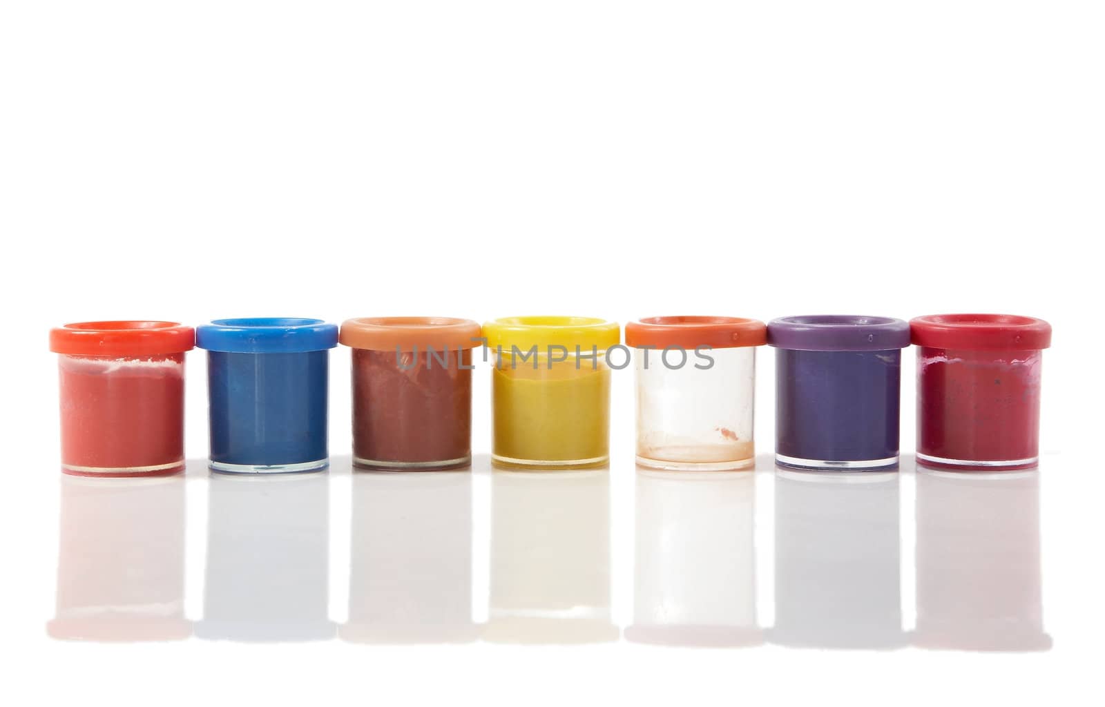 Tubes with a paint isolated on  white background
