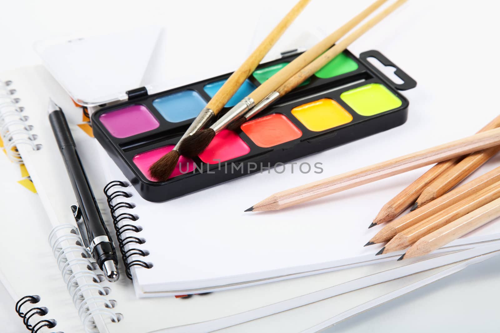 Albums for drawing with water colour paints and pencils