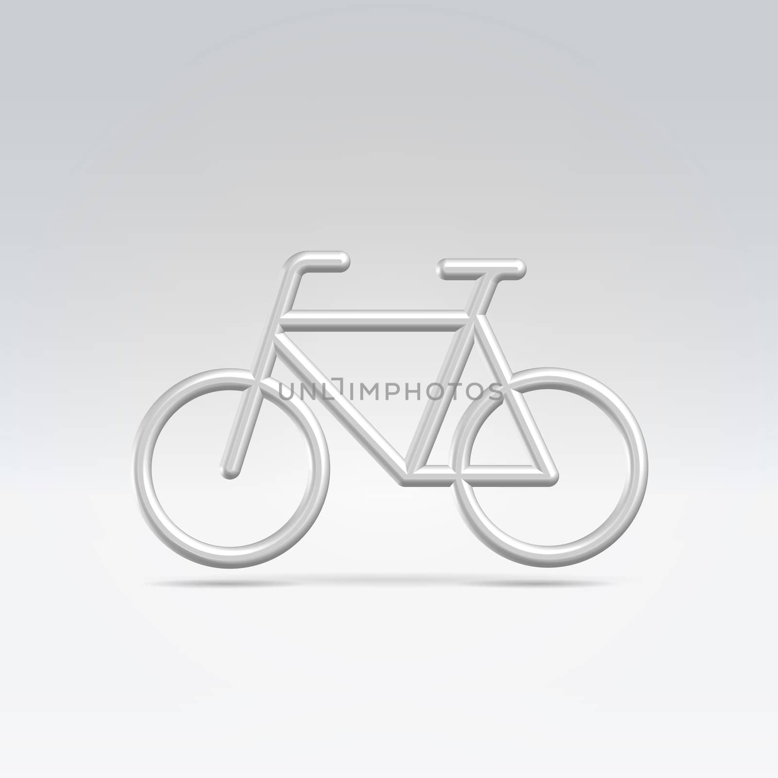 Bicycle icon 3d rendered by pics4sale