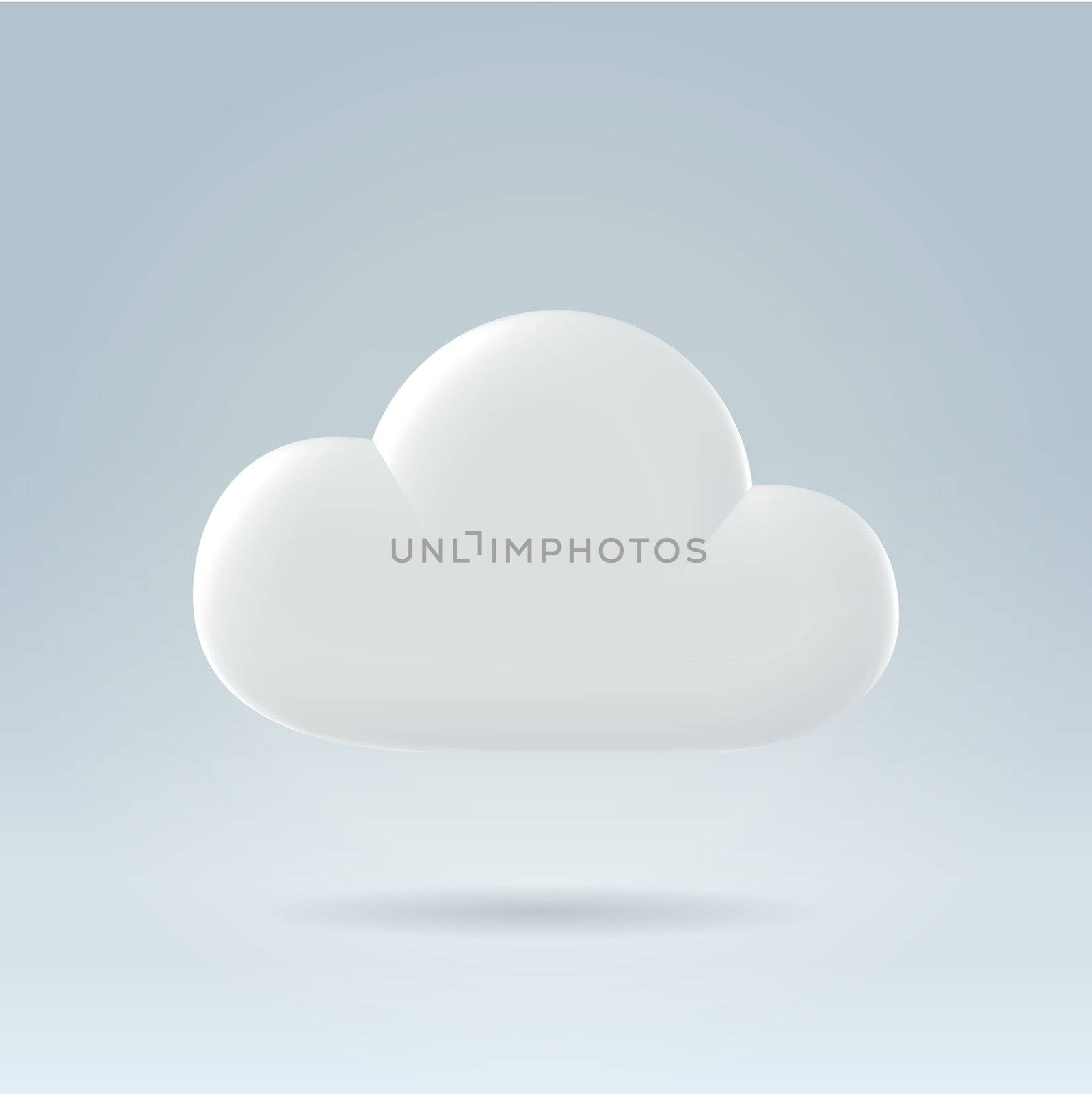 Pure clean white plastic cloud by pics4sale