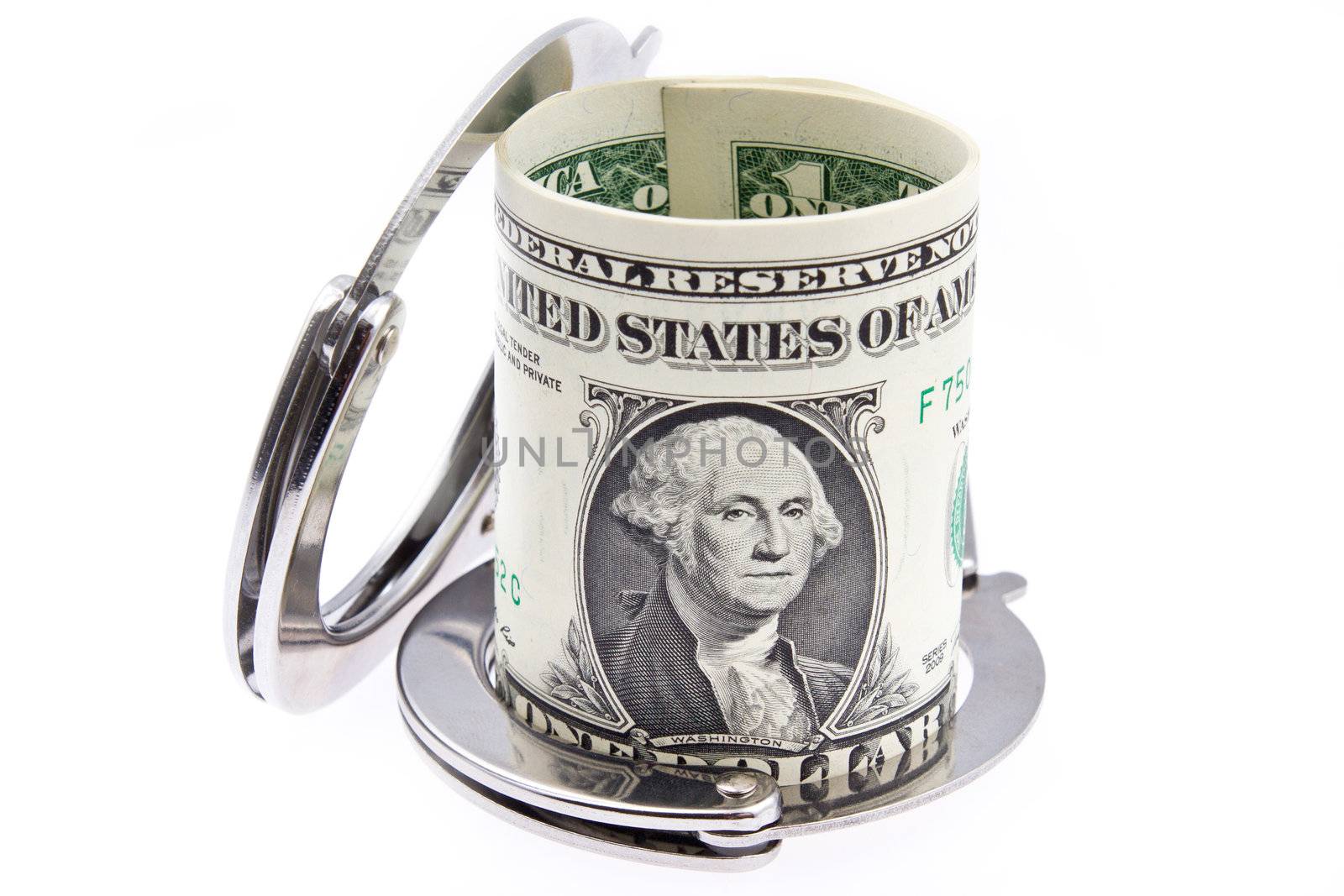 US Dollar, money, banknotes, currency, nadcuffs, crime