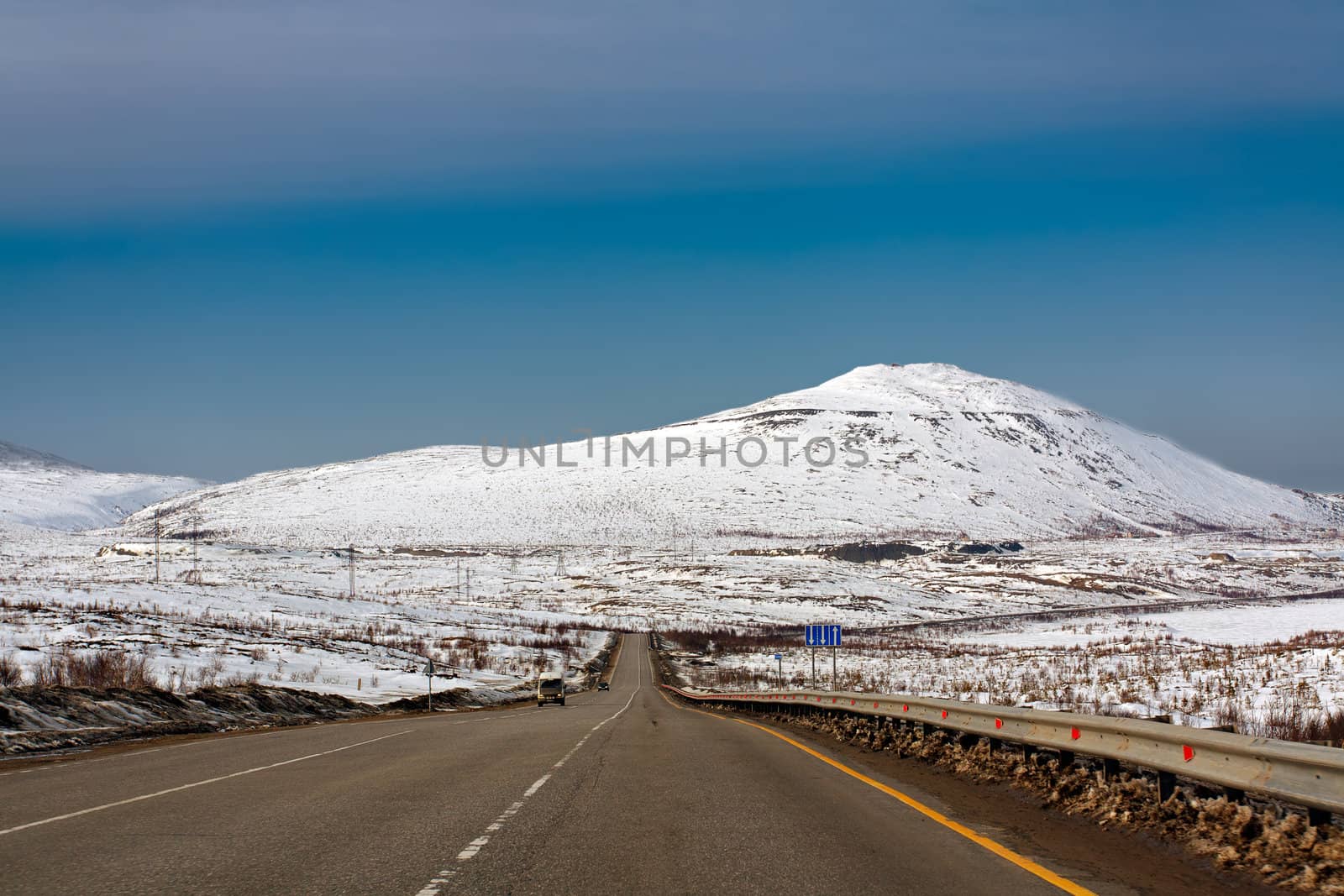 Landscape view of the mountains Hibiny Murmansk Region, Russia