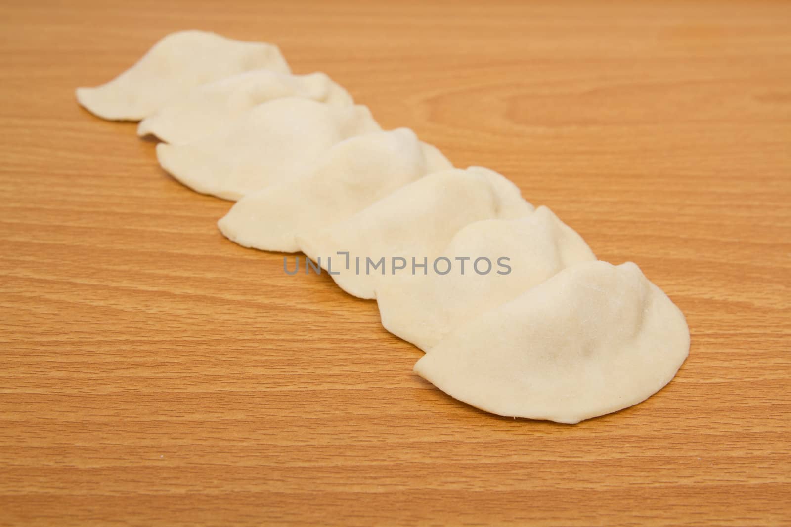 homemade meat dumplings on a cutting board 