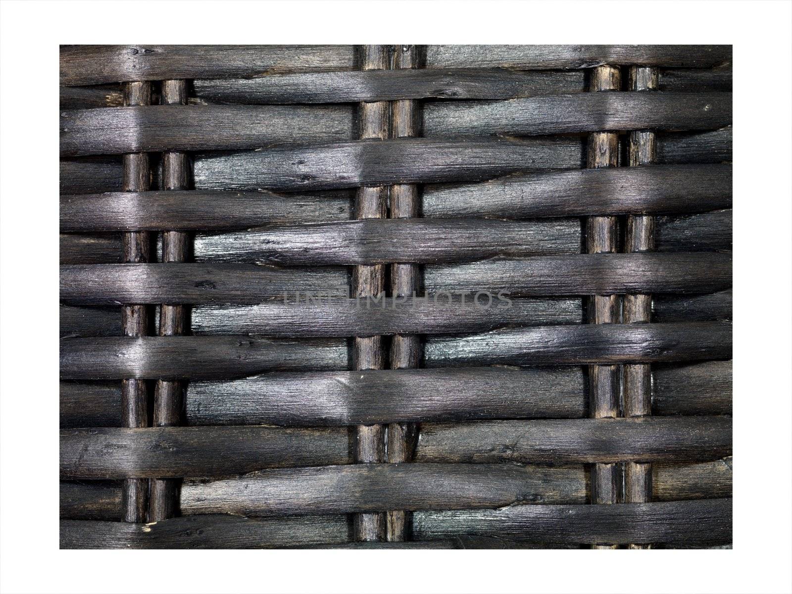 Woven baskets isolated against a white background