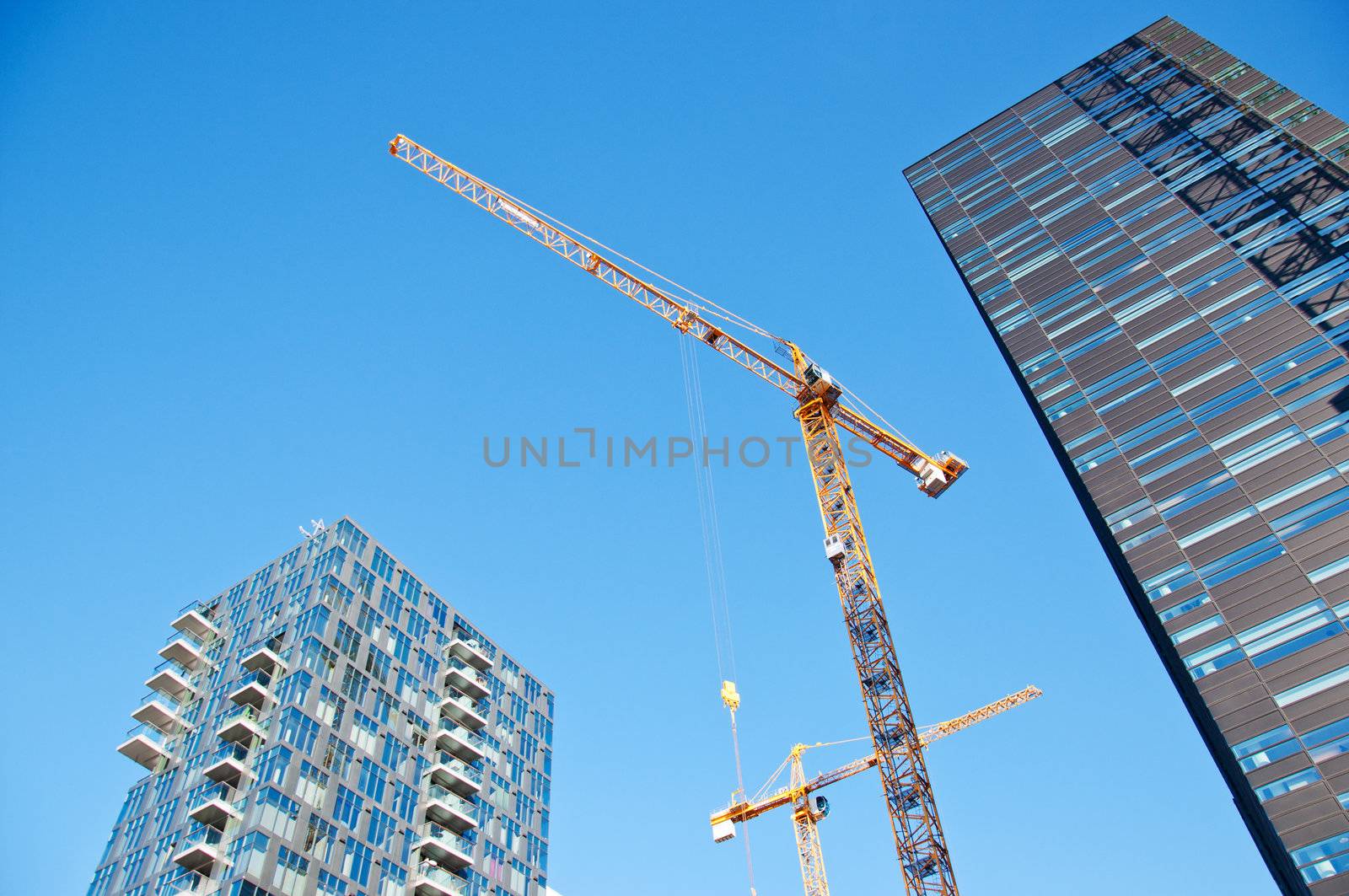 Skyscrapers with tower cranes by Nanisimova