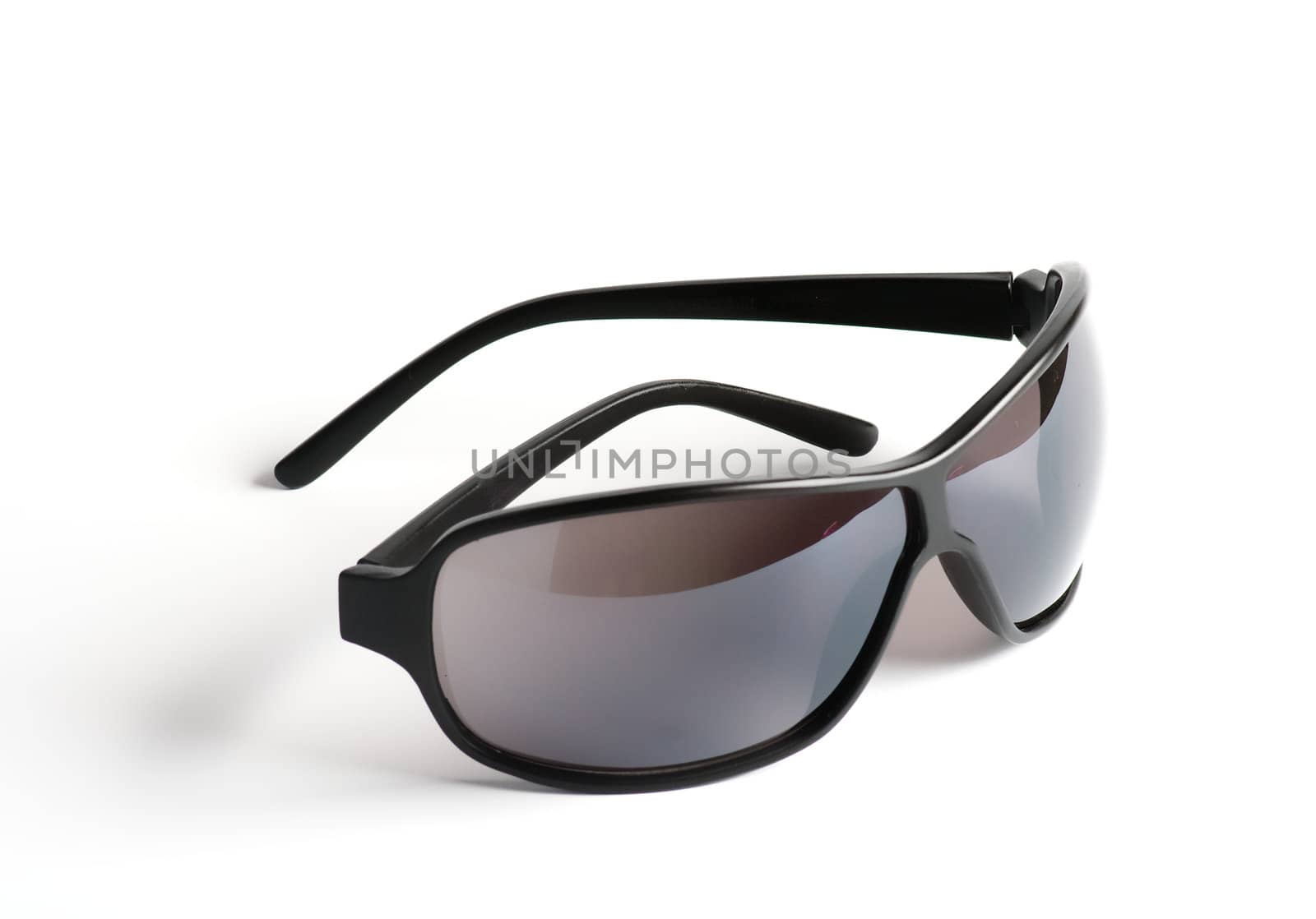 Man's Black sunglasses isolated on white background