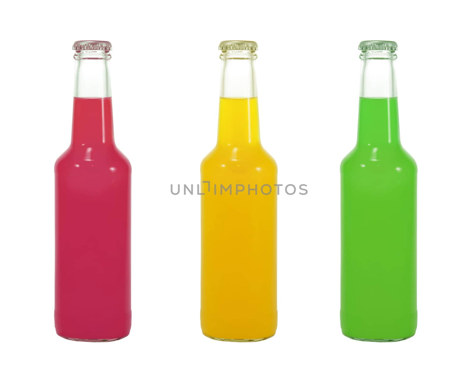 isolated alcohol bottle on white background