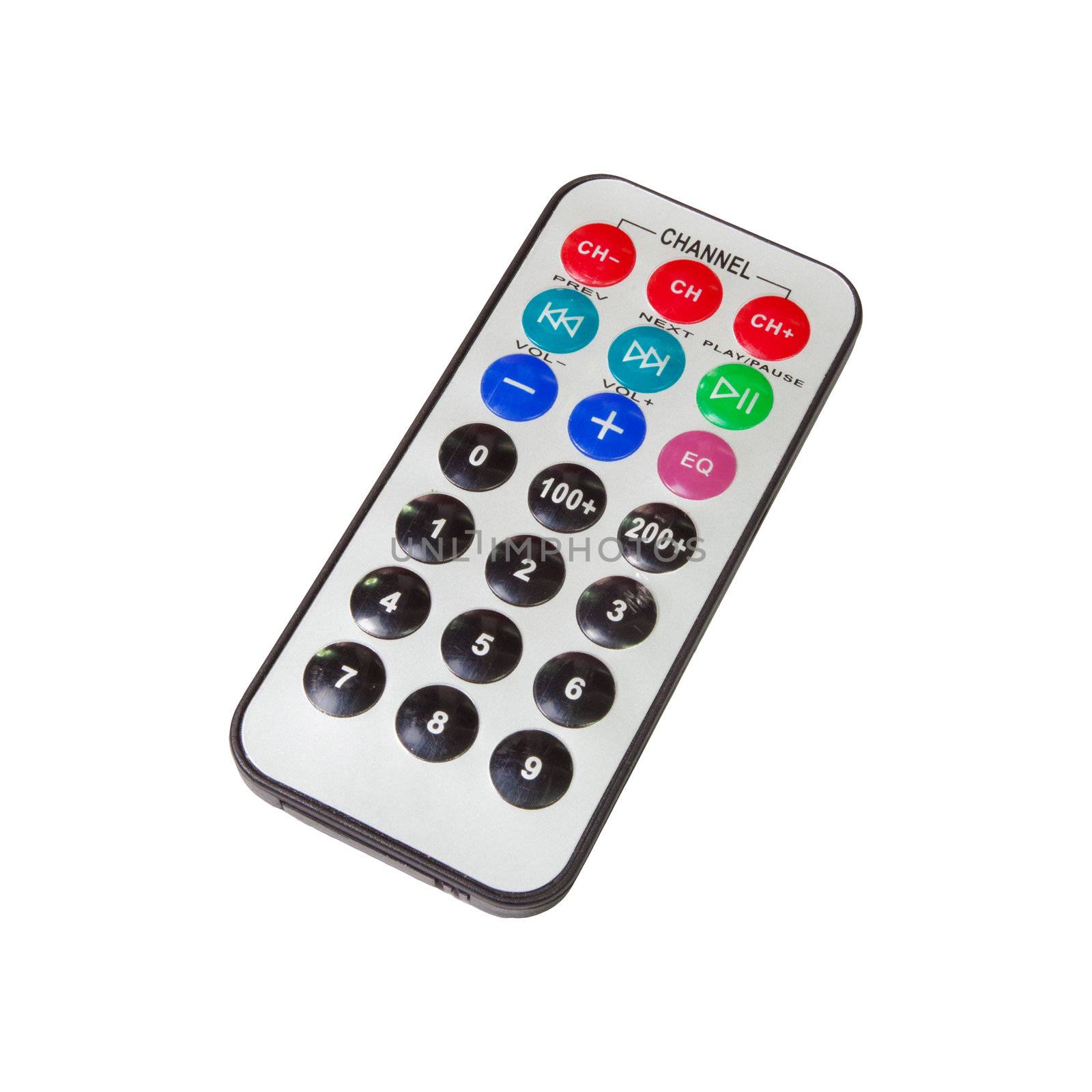 Old dirty remote isolated on white background