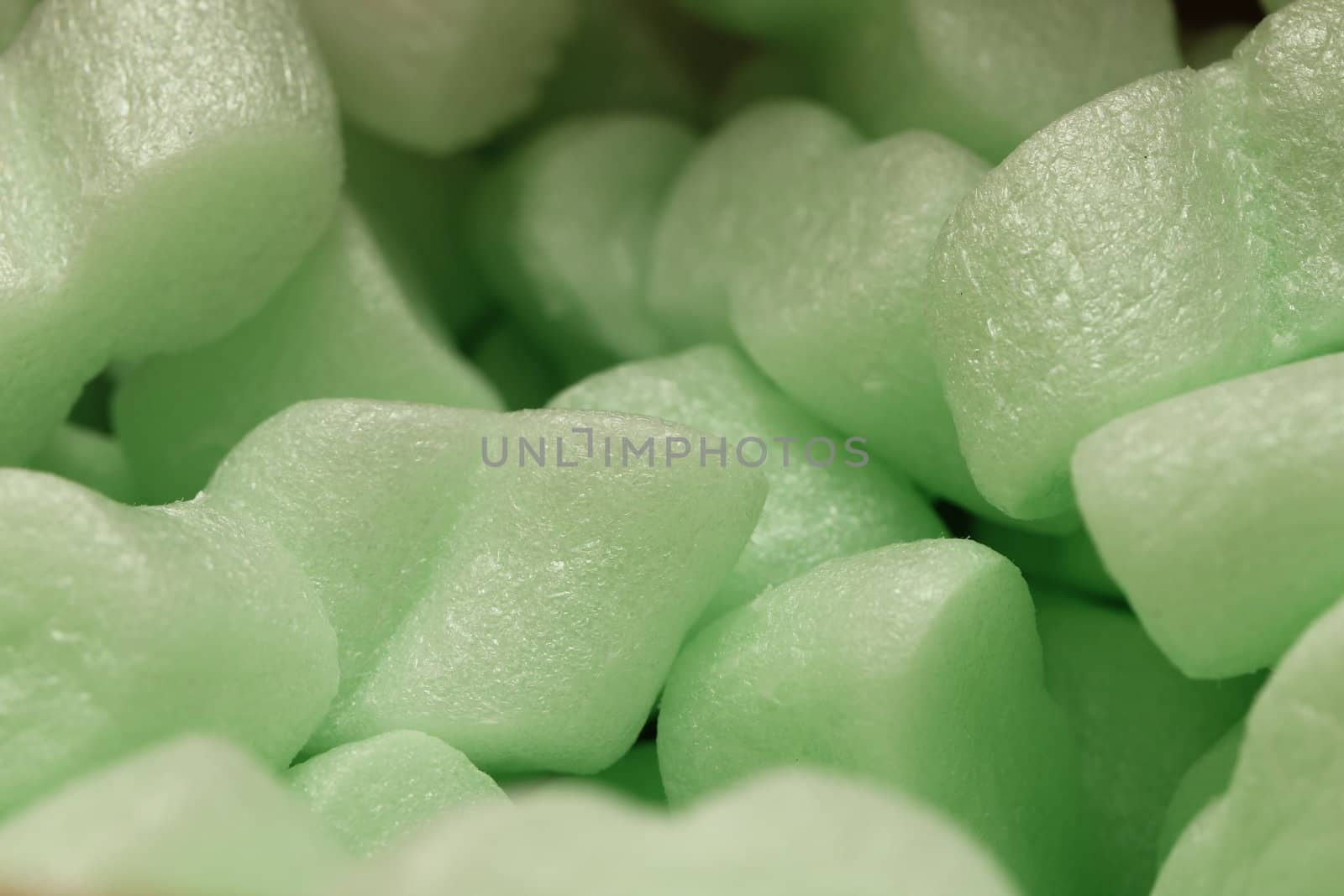 green foam pieces