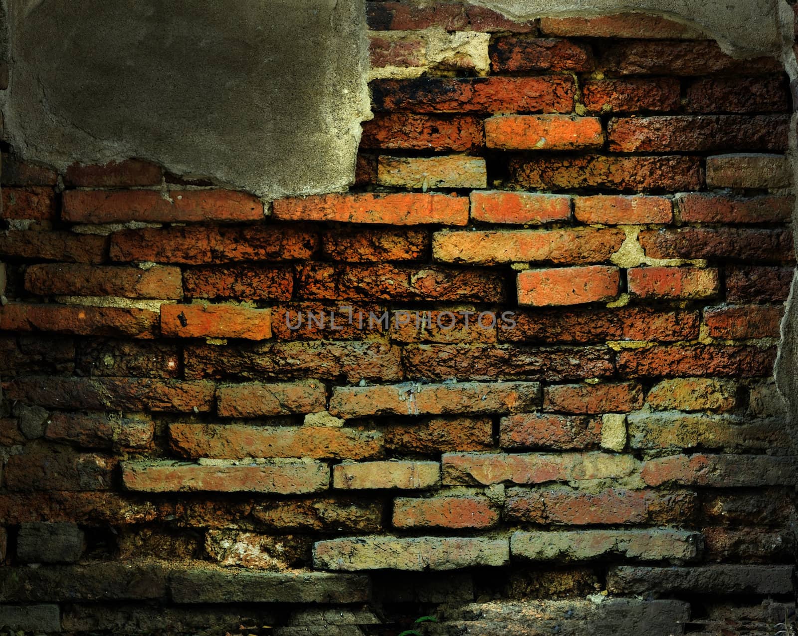 Old brick wall as background by sommai