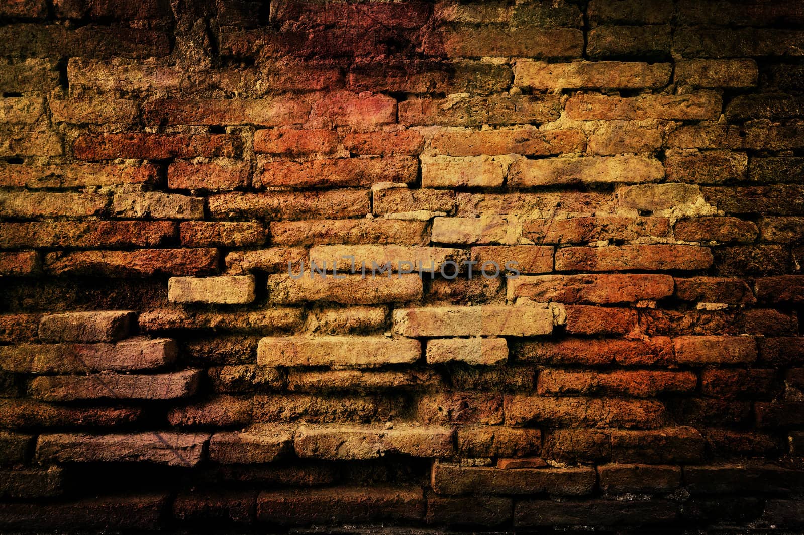 Old brick wall as background by sommai