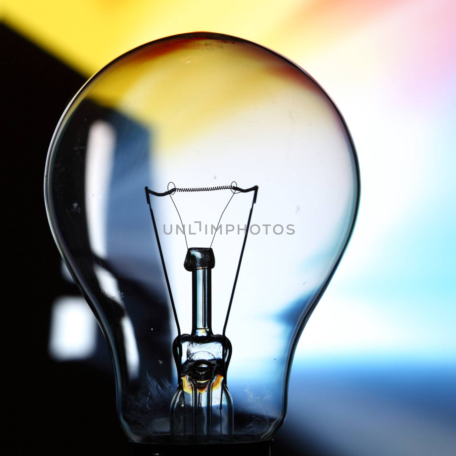 bulb on abstract background macro close