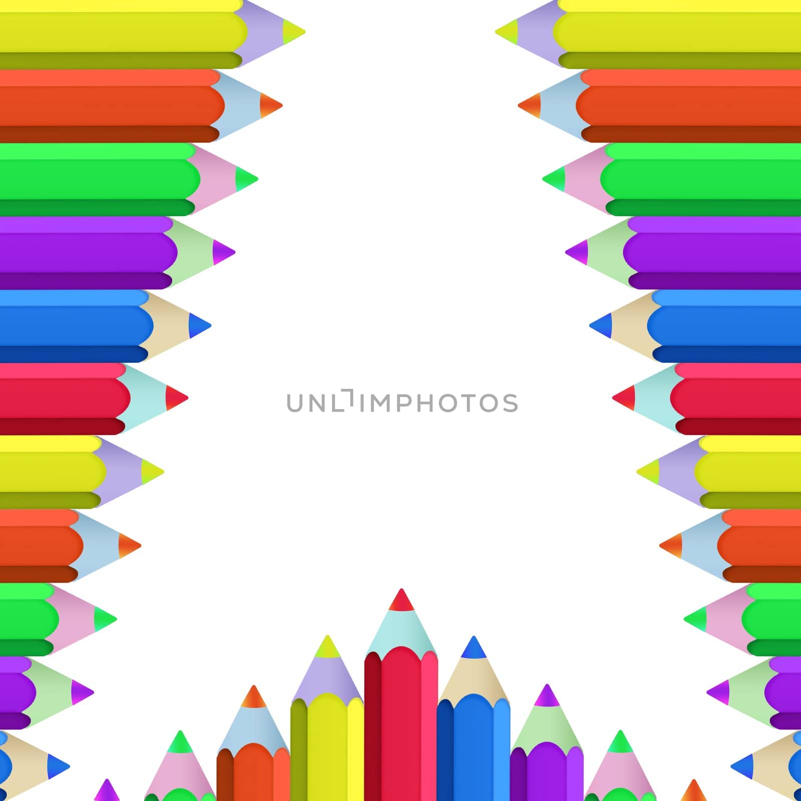 Color pencils of alphabet background 