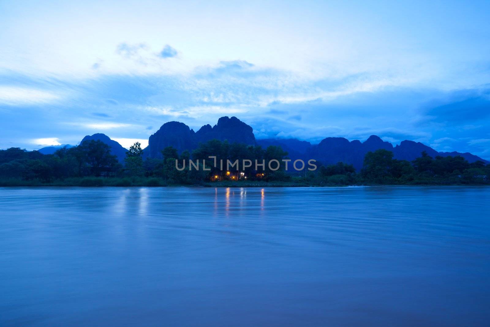 The river of Vang Vieng, Laos