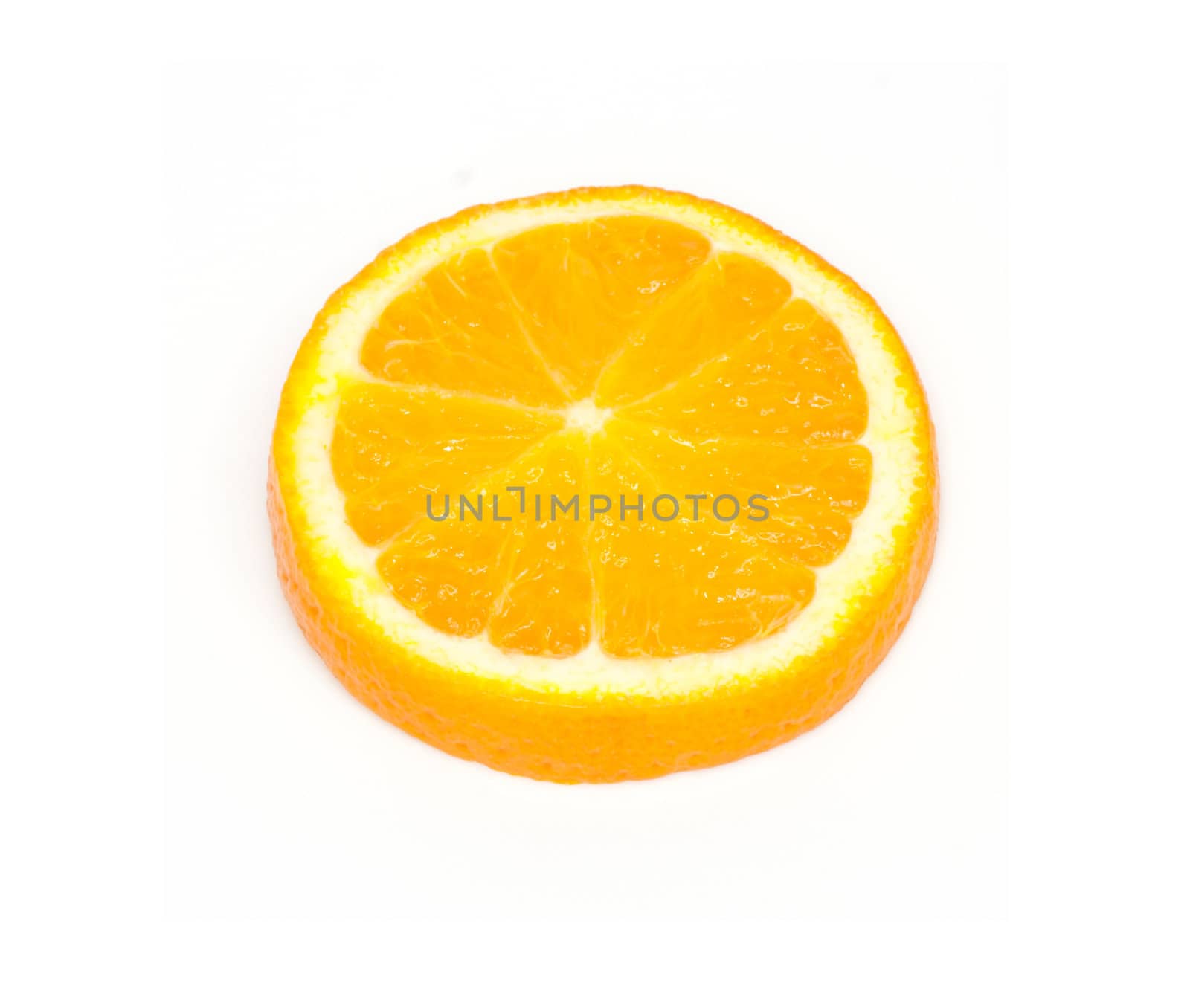 Slice of orange. isolated on white. 