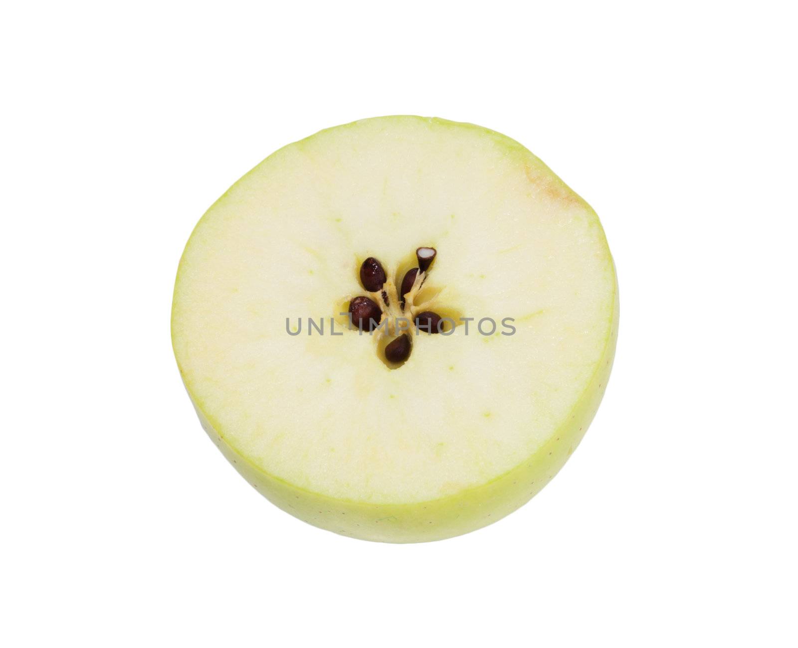 sliced ​​apple on a white background by schankz