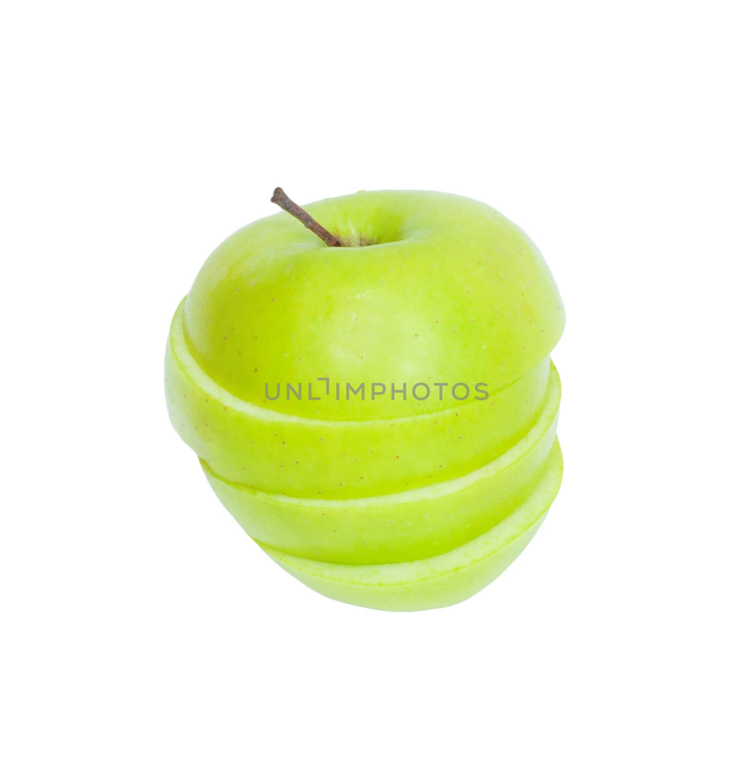 green apple isolated on white 