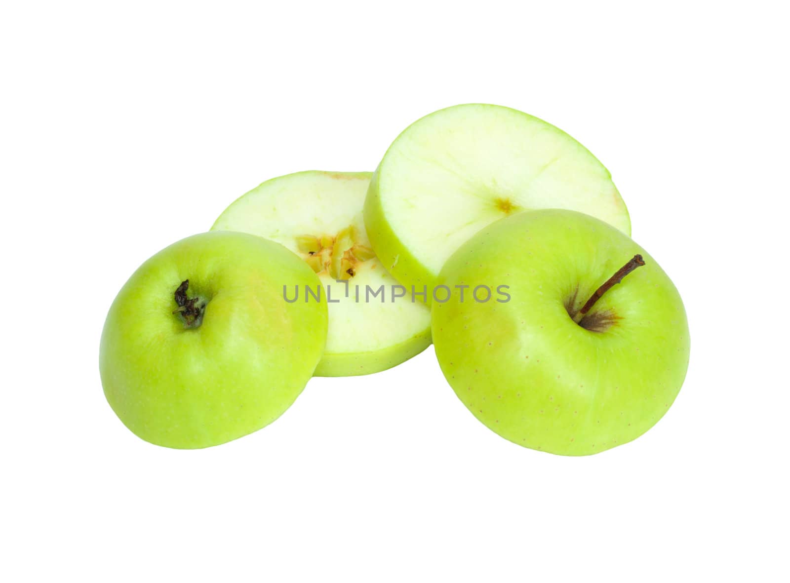 green apple isolated on white 