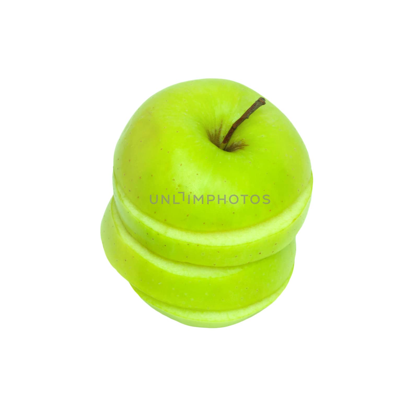 green apple isolated on white 