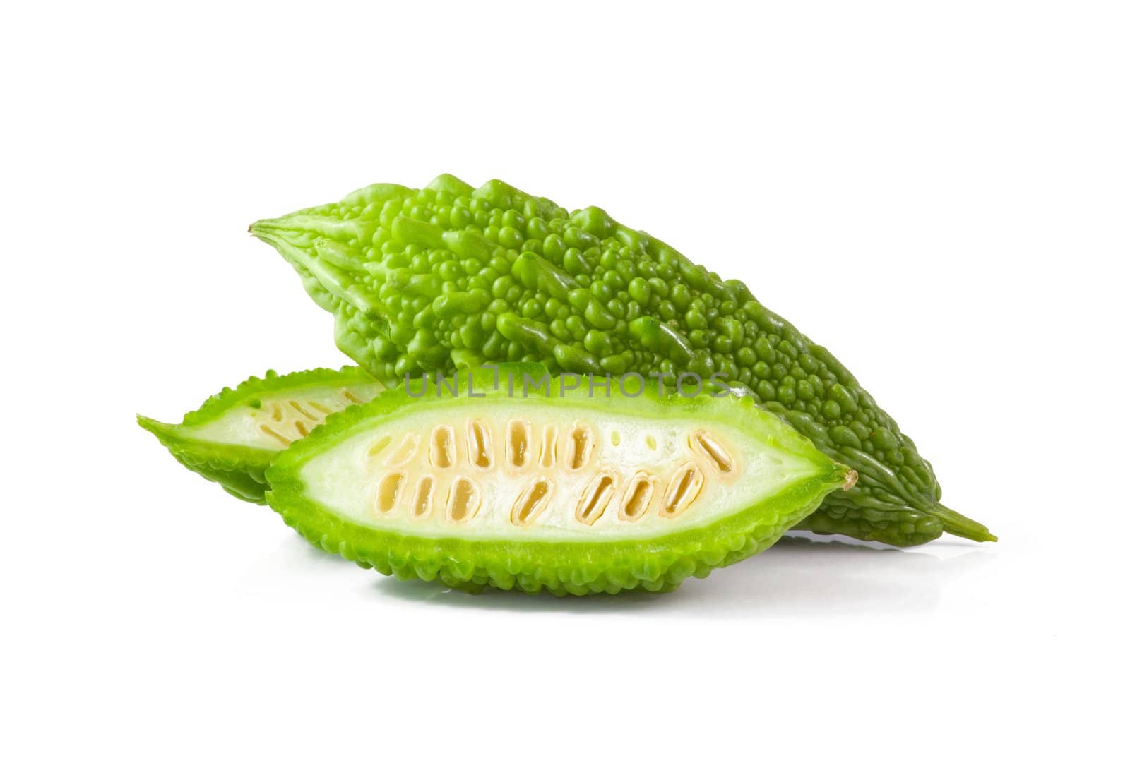 Bitter melon isolated on white background