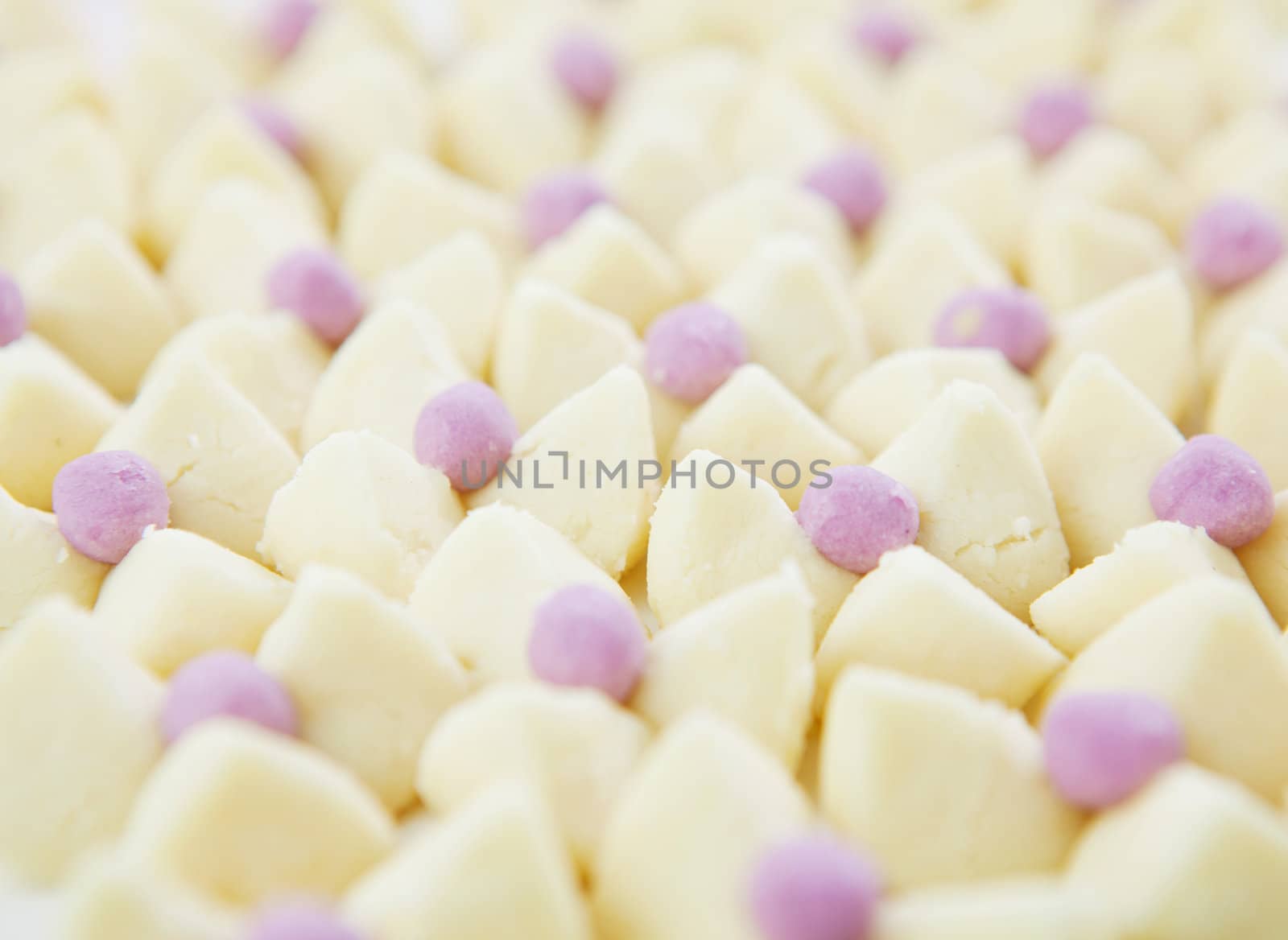sweet candies pastry on white