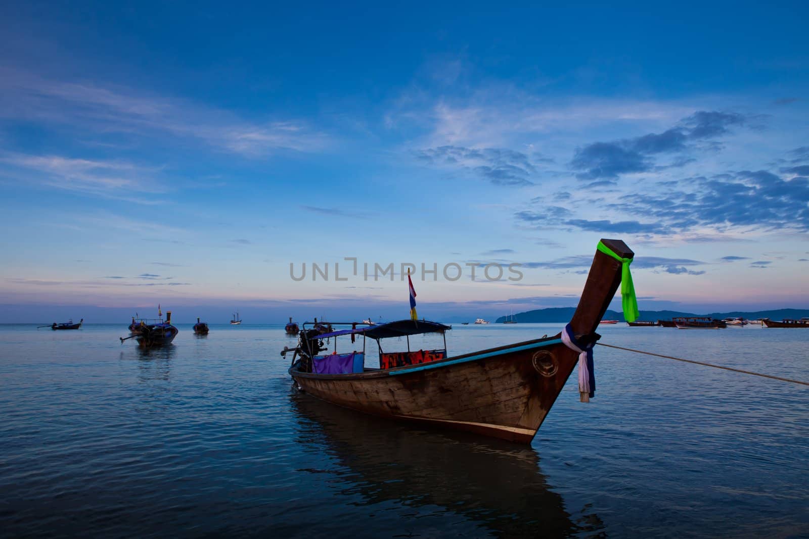 boats on the sea in Southern of Thailand